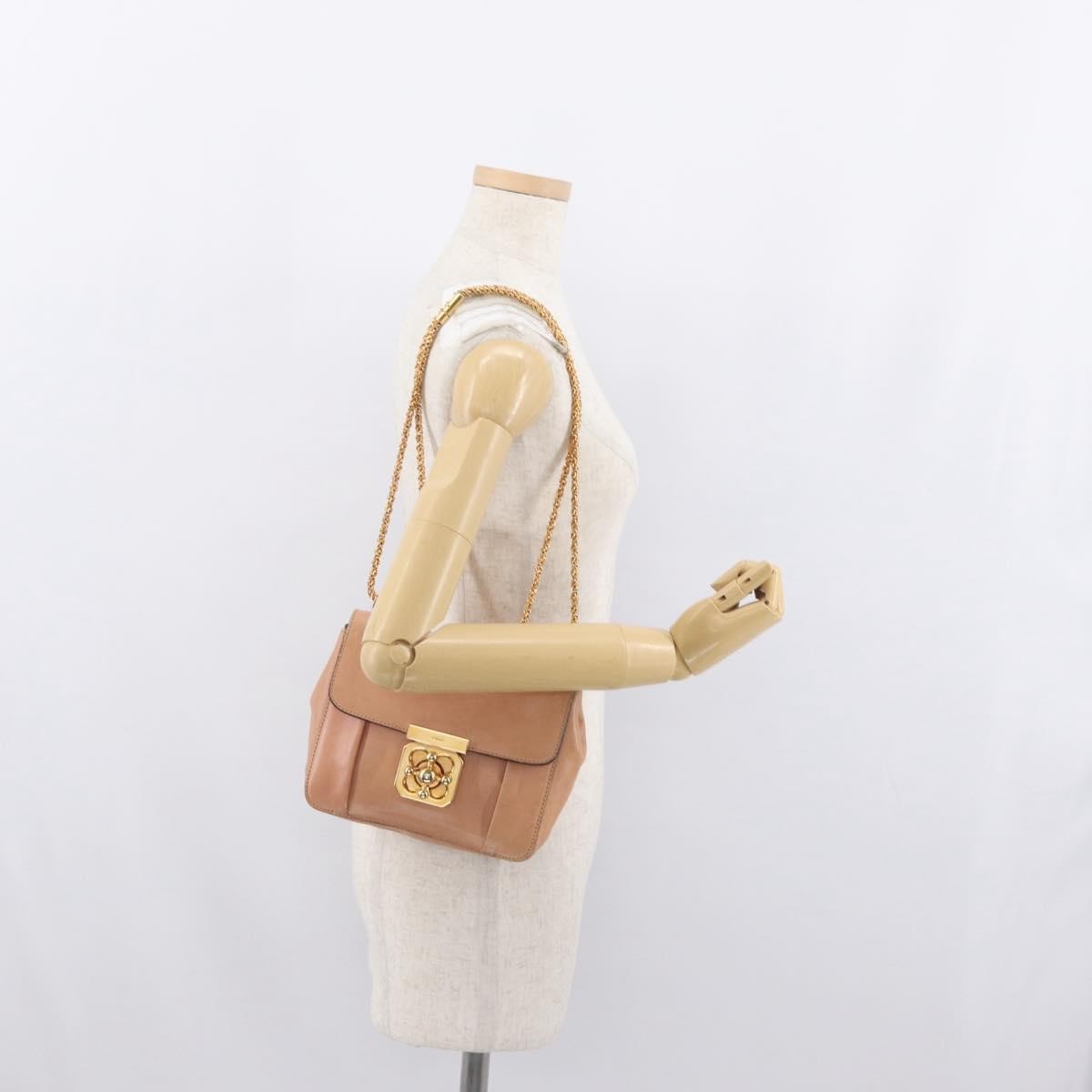 Chloe Elsie Chain Leather Pink Leather Shoulder Bag Bag (Pre-Owned)