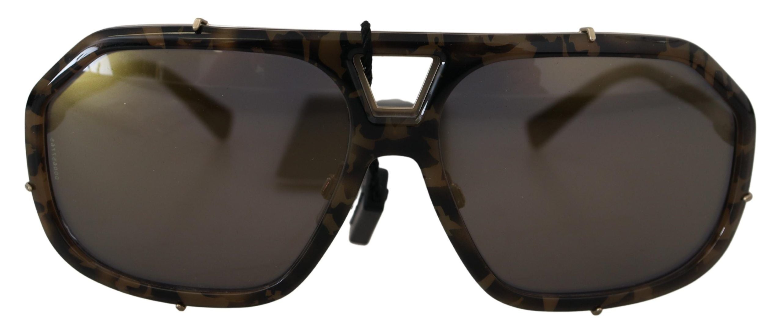 Dolce & Gabbana Chic Aviator Mirrored Brown Women's Sunglasses