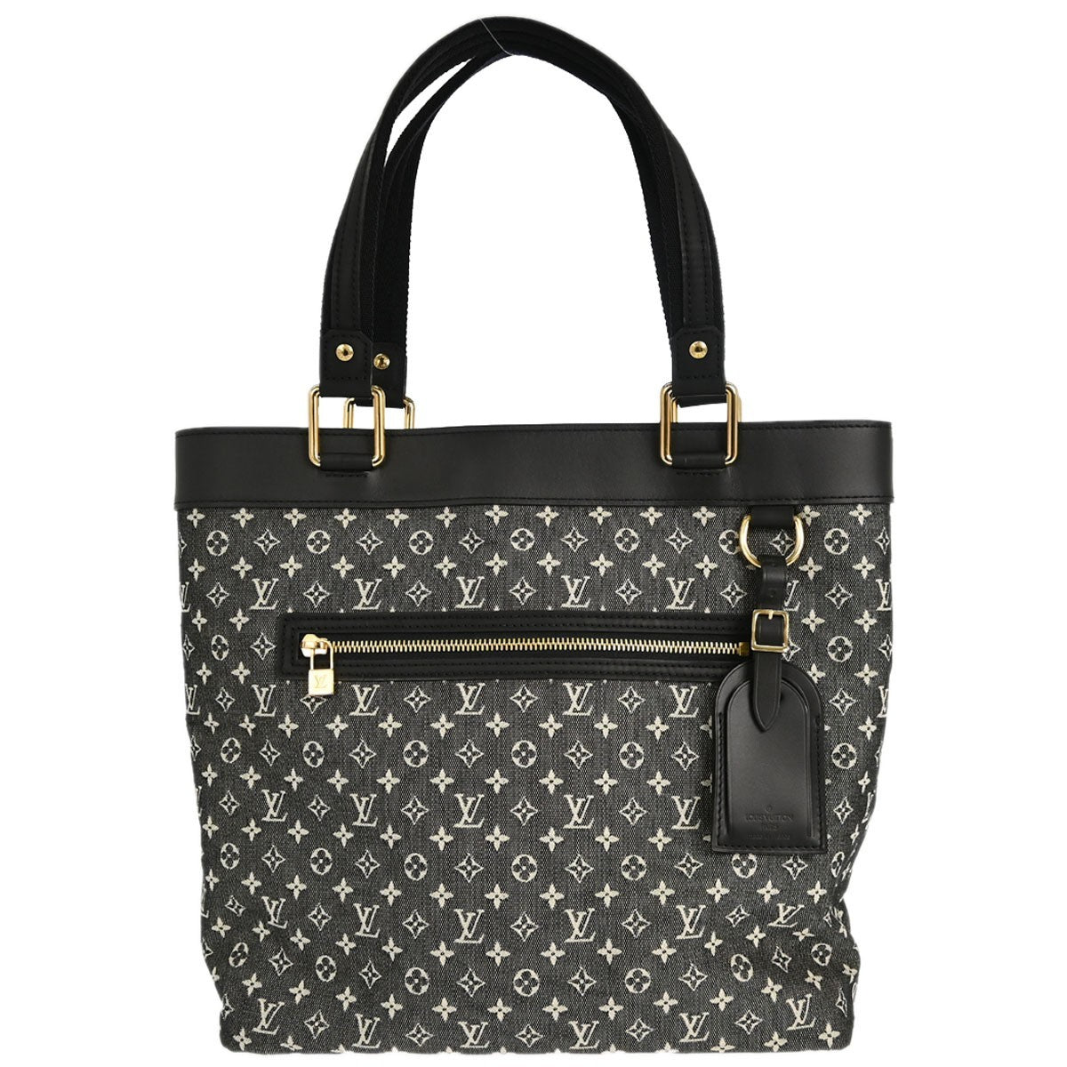 Louis Vuitton Lucille Mini Lin Black Canvas Handbag (Pre-Owned)