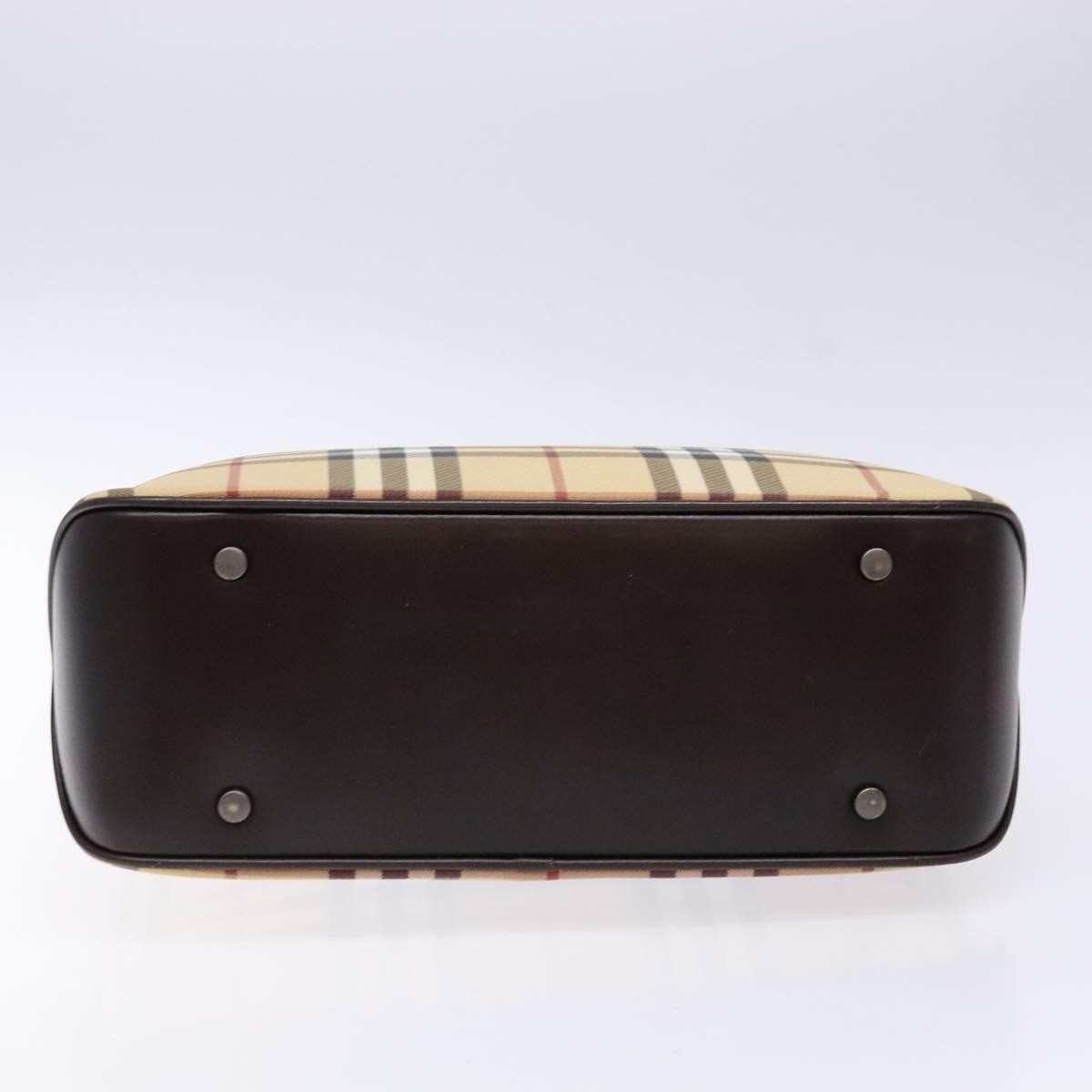 Burberry Vintage Vintage Check Coated Canvas Beige Canvas Tote Bag Bag (Pre-Owned)