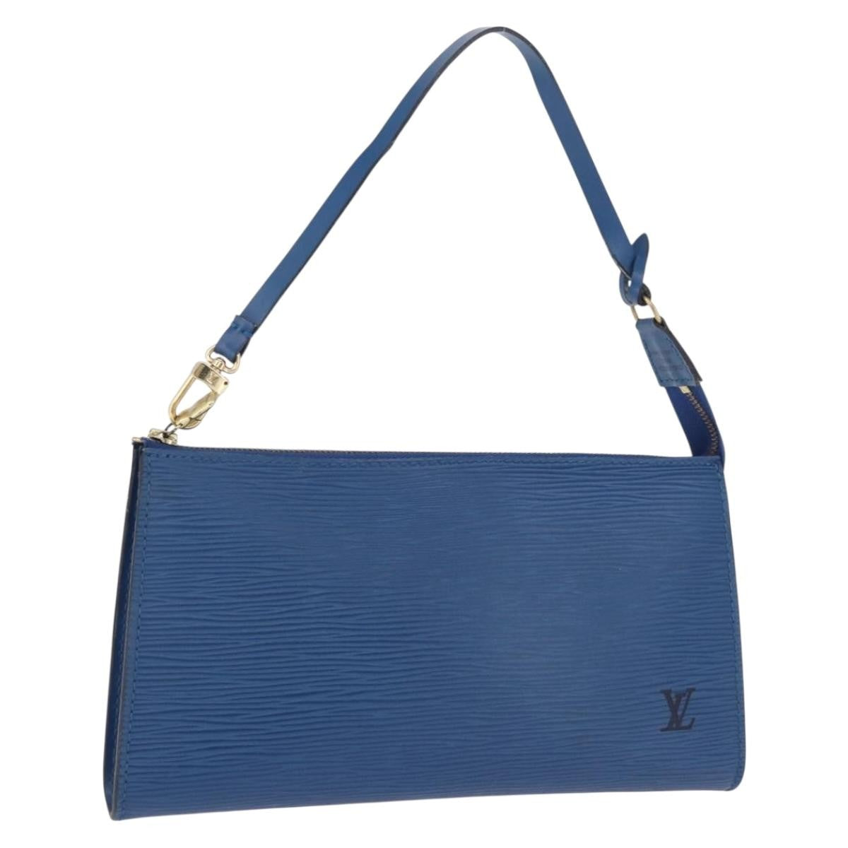 Louis Vuitton Pochette Accessoires Epi Blue Leather Clutche & Pouche Bag (Pre-Owned)