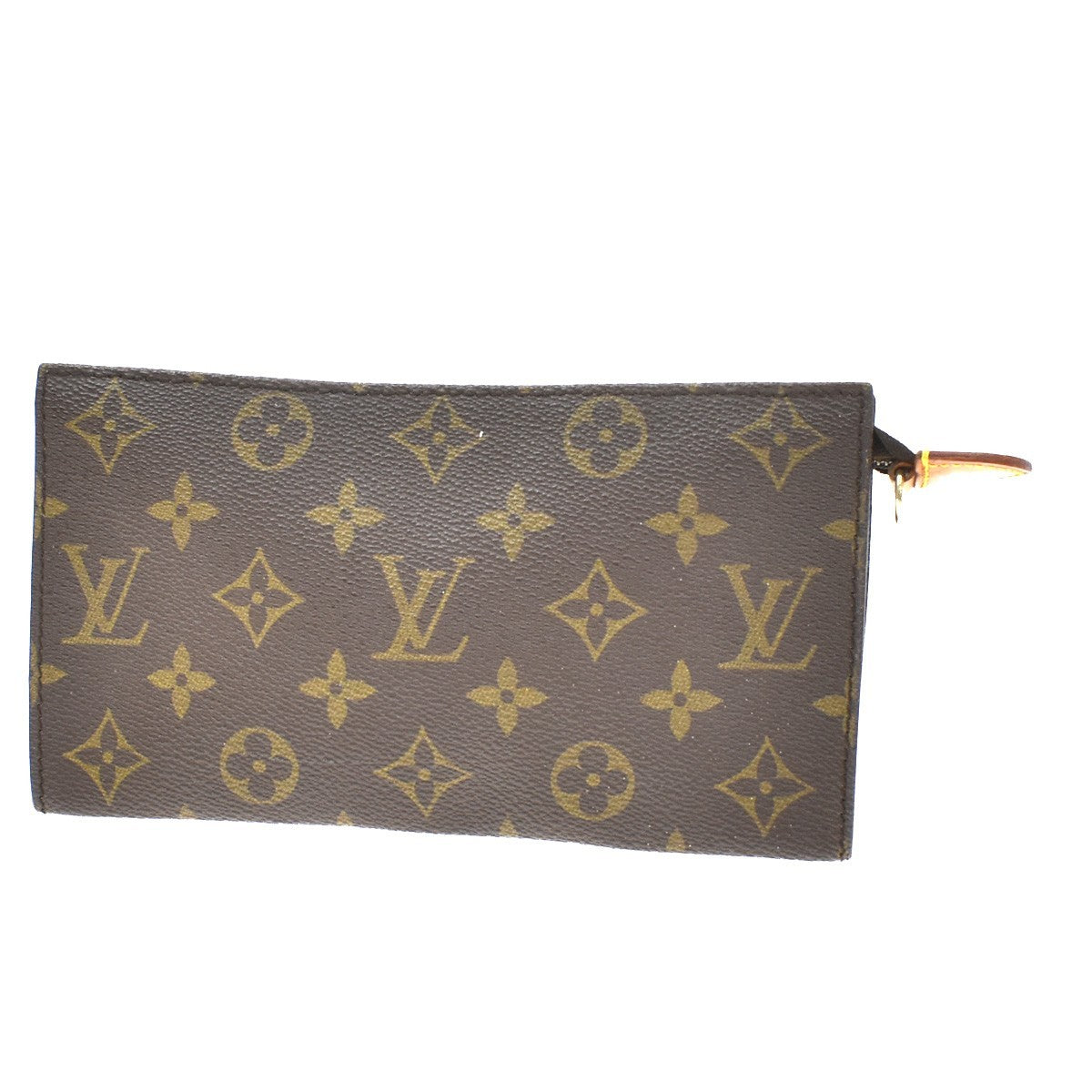 Louis Vuitton Vintage Bucket Zip Monogram Canvas Brown Leather Clutche & Pouche Bag (Pre-Owned)