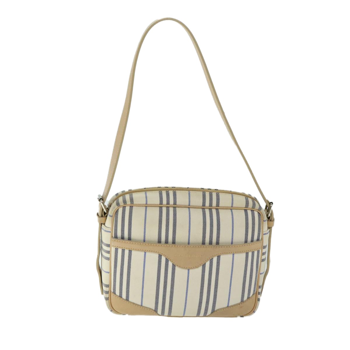 Burberry Nova Check Canvas Beige Canvas Shoulder Bag Bag (Pre-Owned)