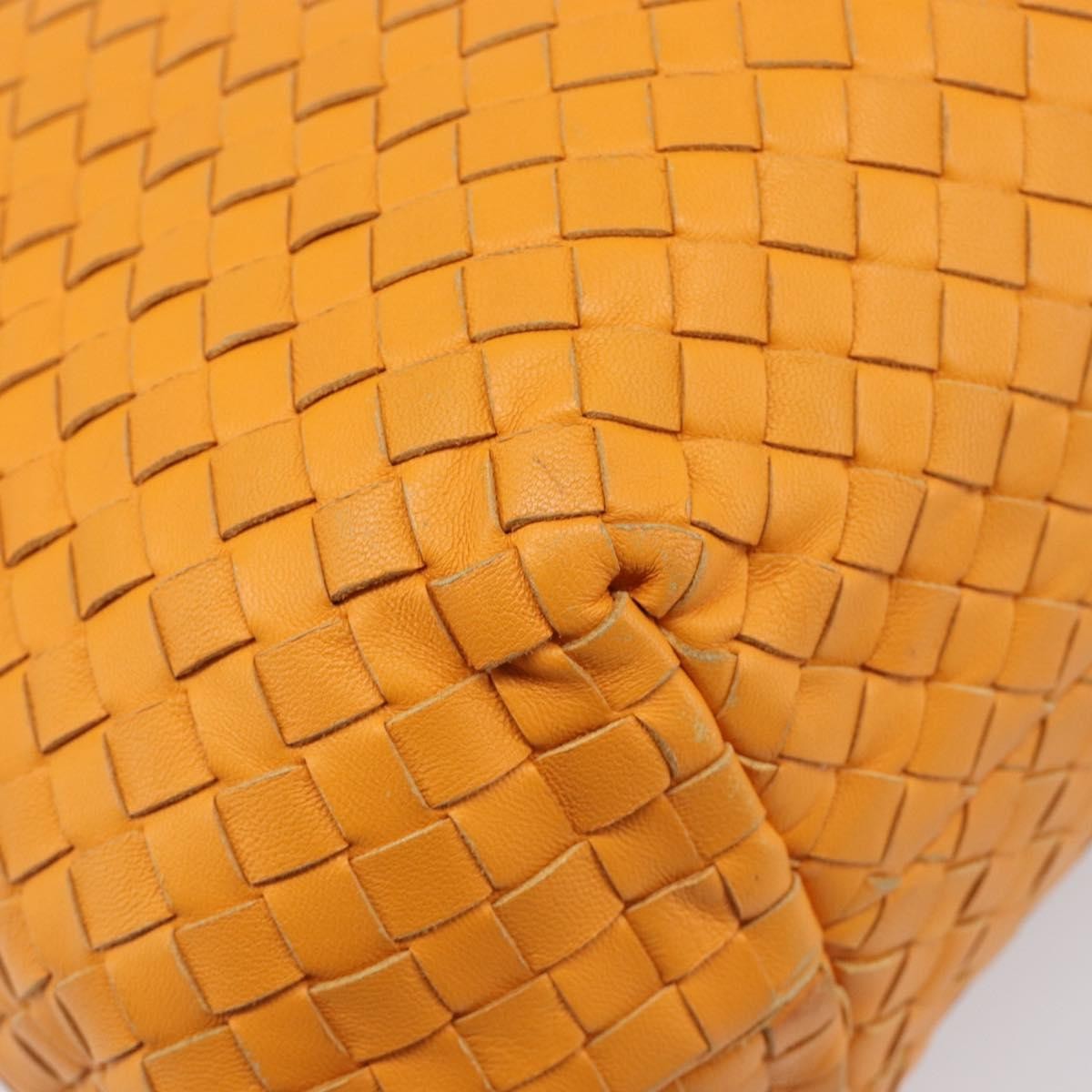 Bottega Veneta Capri Intrecciato Nappa Orange Leather Tote Bag Bag (Pre-Owned)