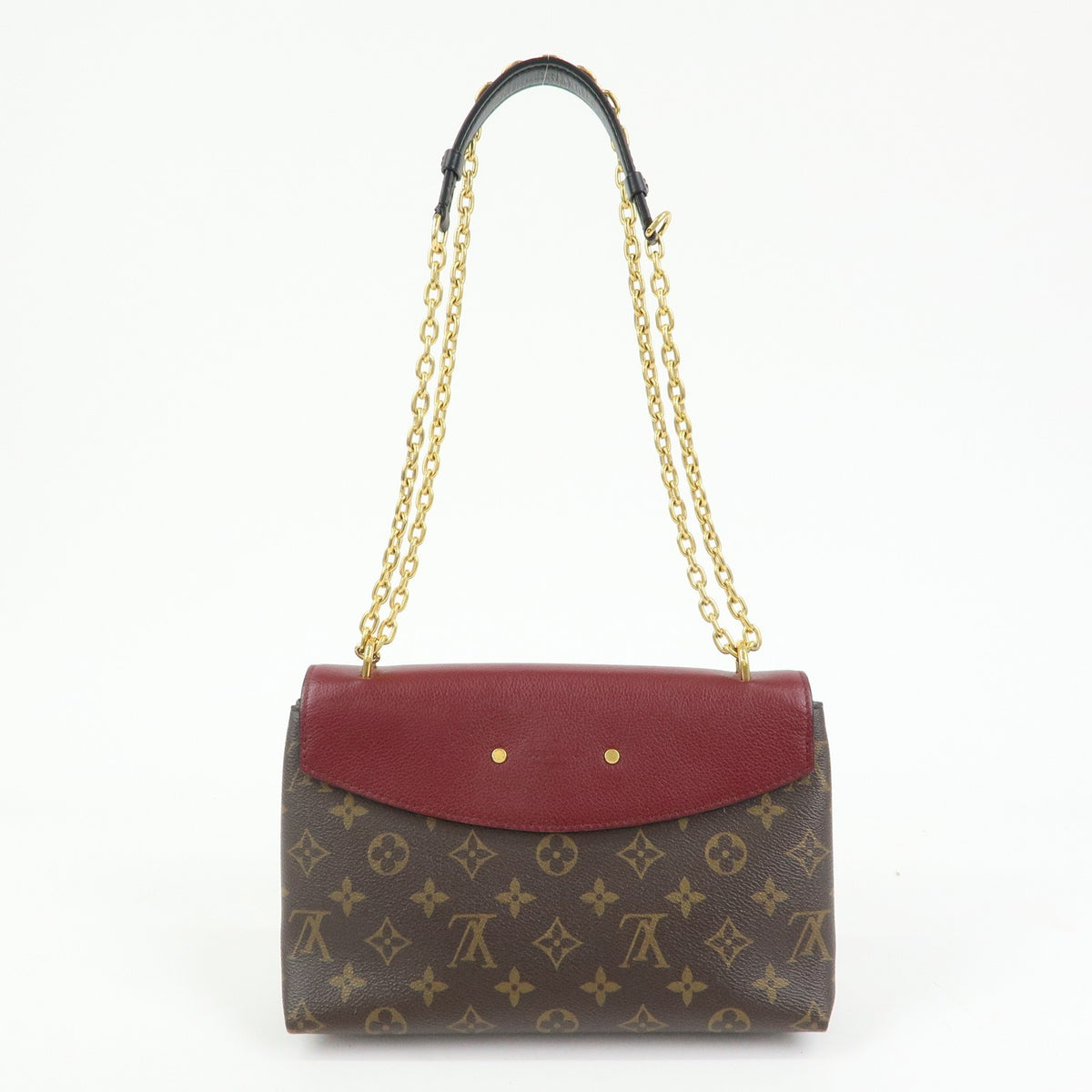 Louis Vuitton Saint Placide Monogram Canvas And Leather Brown Canvas Handbag (Pre-Owned)