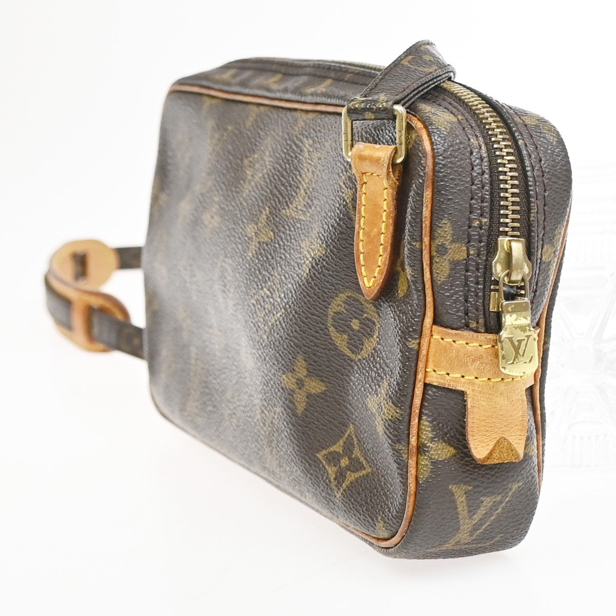 Louis Vuitton Pochette Marly Bandouliere Monogram Canvas Brown Canvas Shoulder Bag Bag (Pre-Owned)