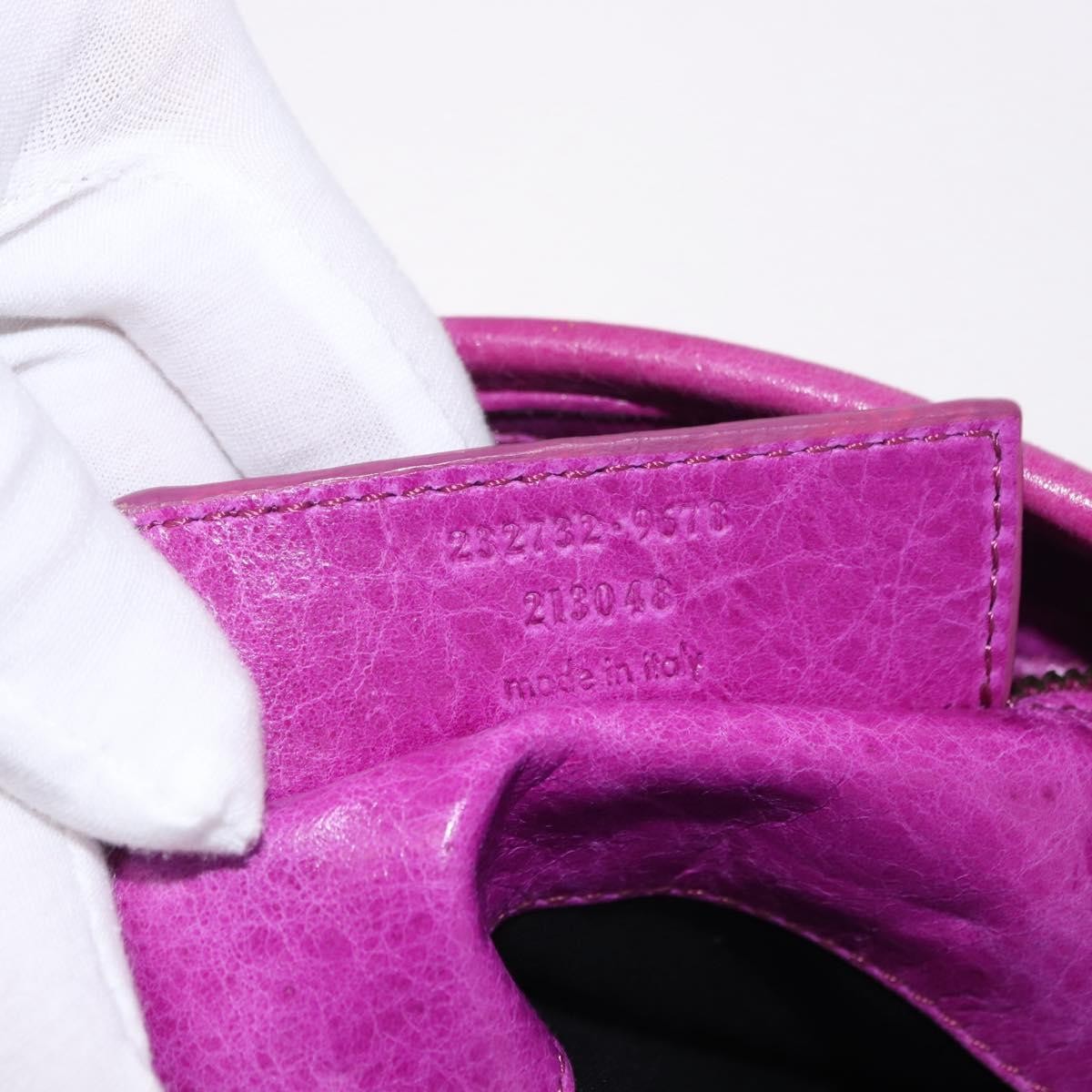 Balenciaga Classic Studs Sunday Tote Leather Purple Leather Handbag (Pre-Owned)