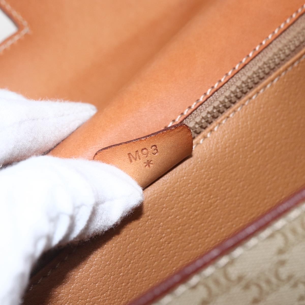 Celine Vintage Macadam Canvas And Leather Beige Canvas Handbag (Pre-Owned)