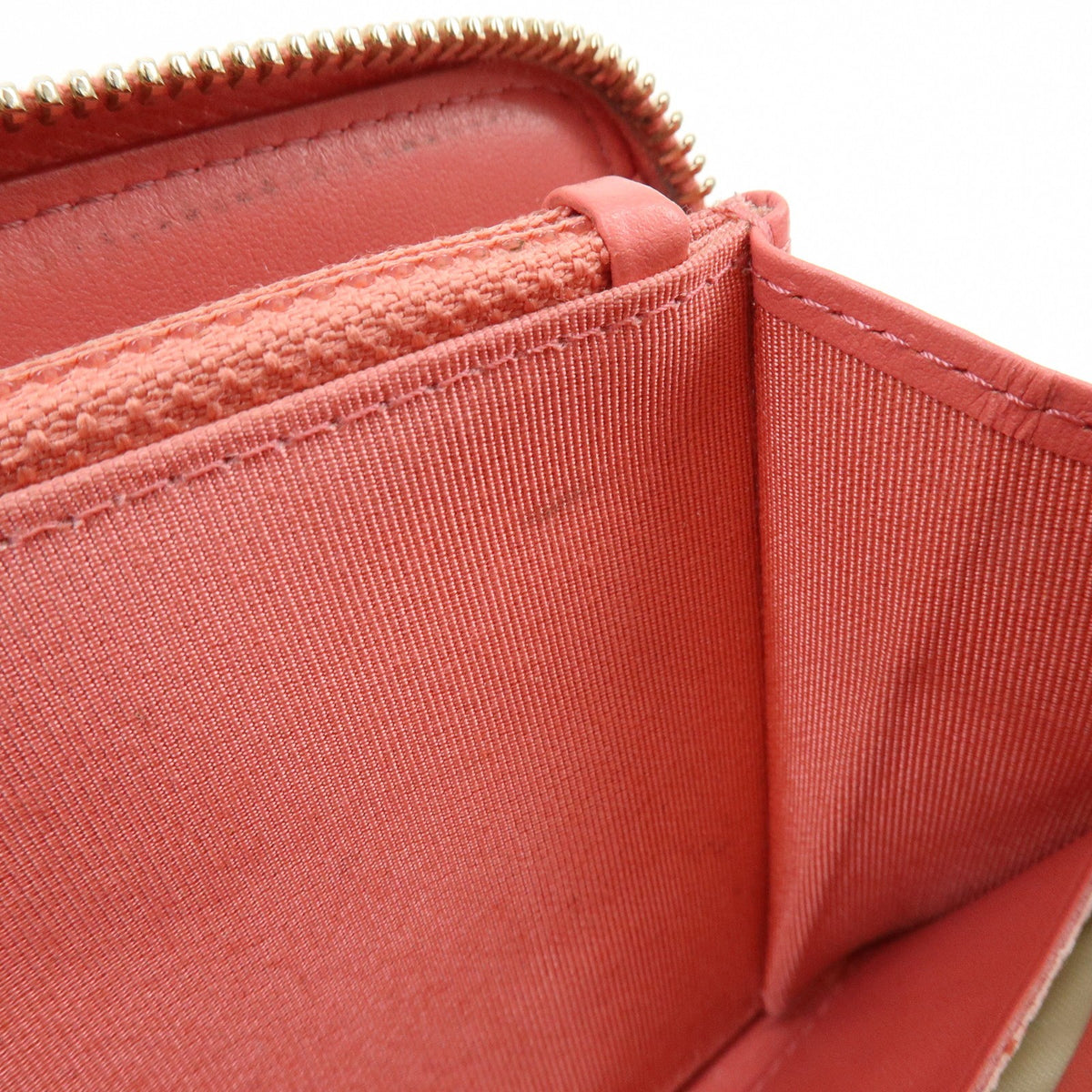 Chanel Zip Around Organizer Quilted Caviar Pink Leather Wallets Accessory (Pre-Owned)