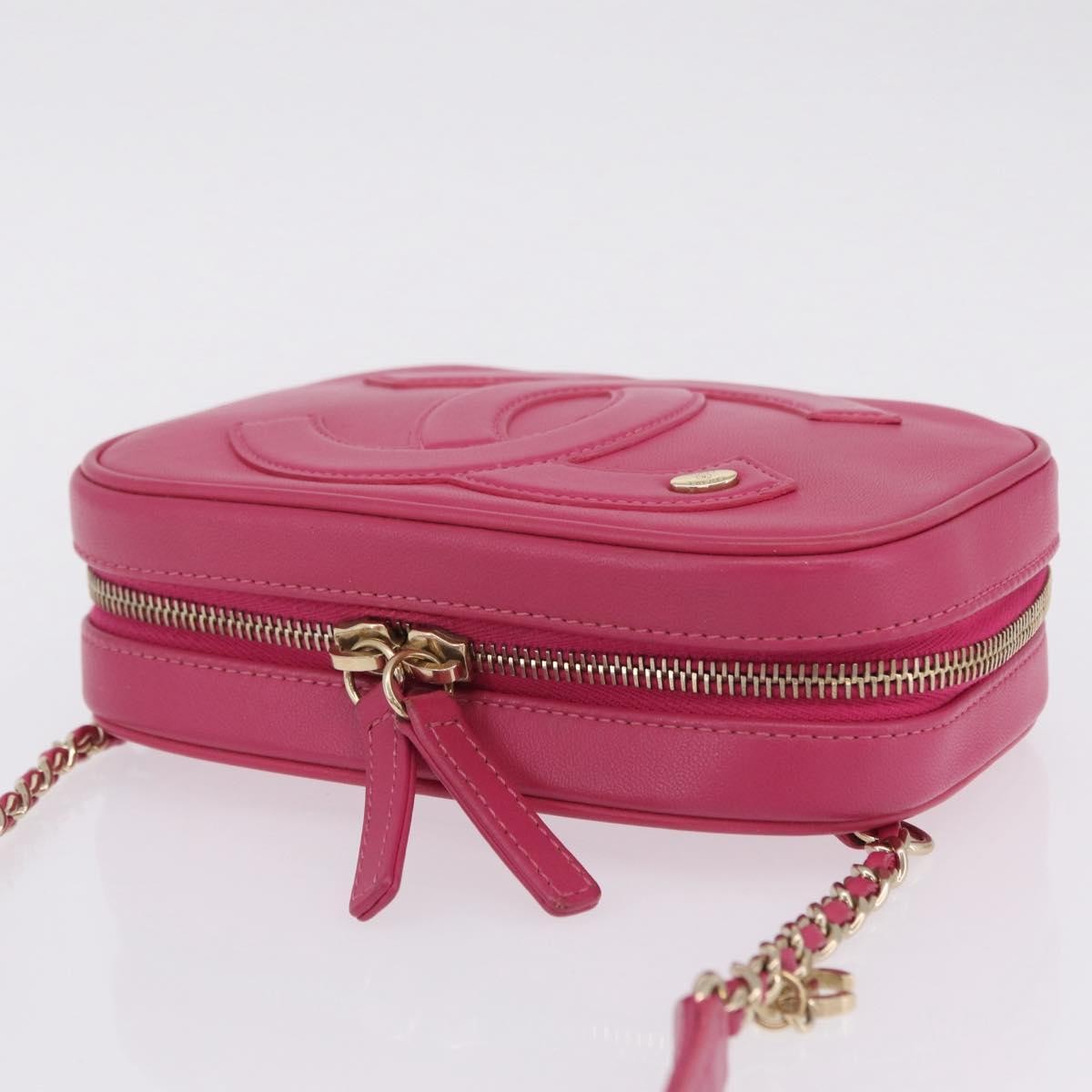 Chanel Cc Mania Camera Lambskin Pink Leather Handbag (Pre-Owned)