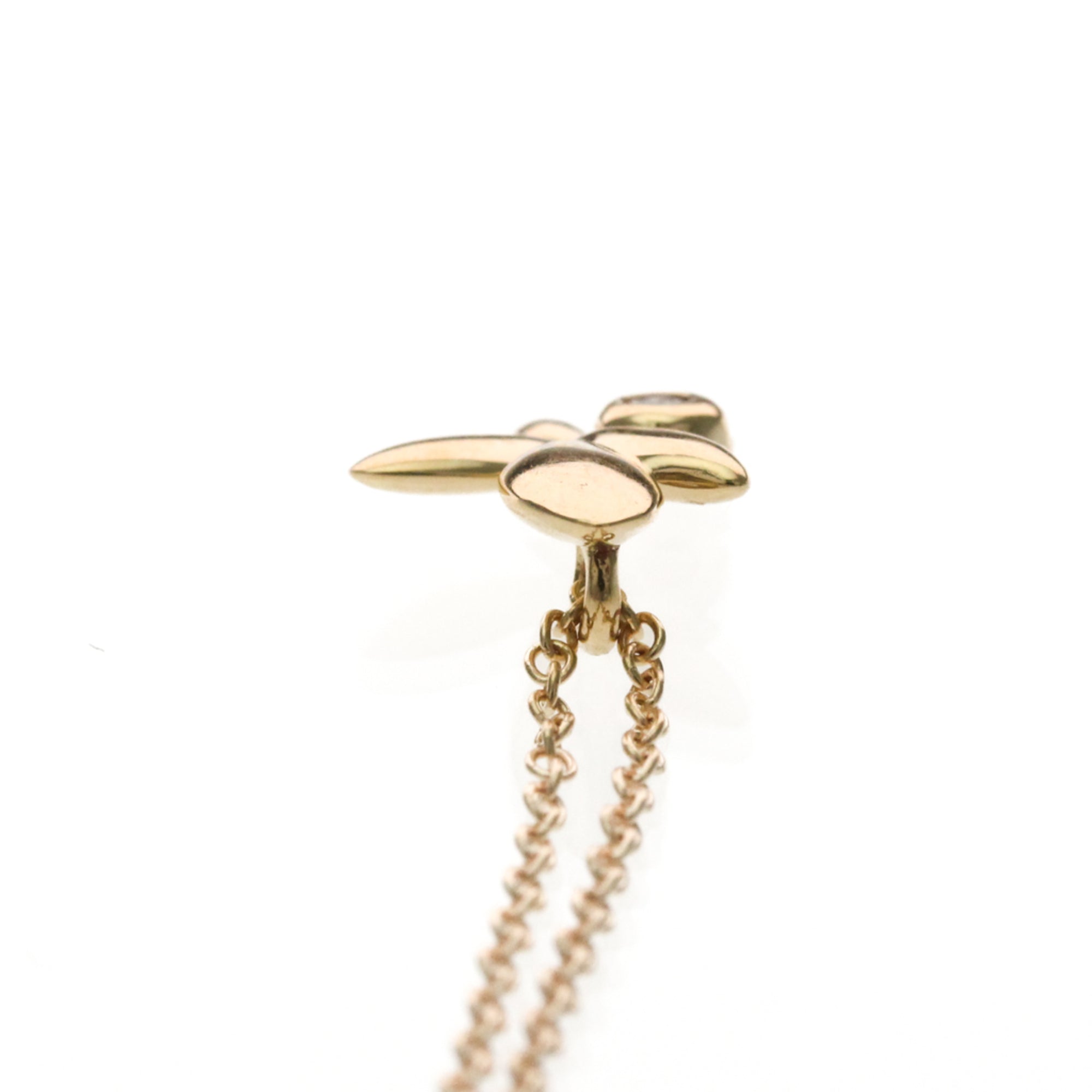 Tiffany & Co. Paloma Picasso Olive Leaf Pendant 18K Rose Gold With Diamond Gold Pink_Gold Necklace Jewelry (Pre-Owned)