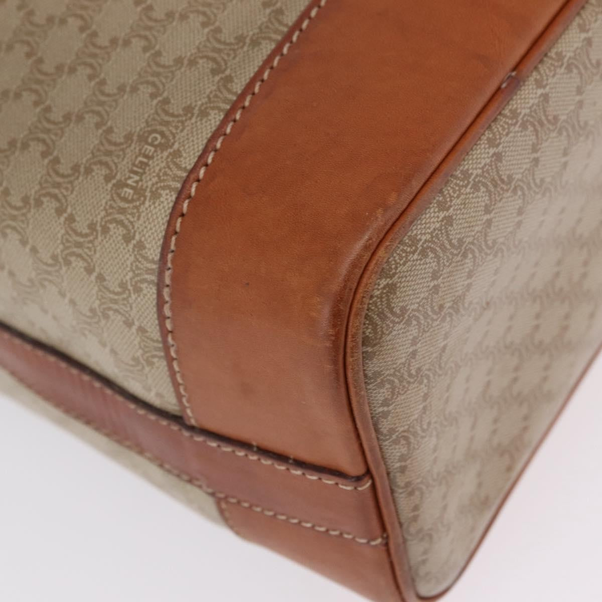 Celine Macadam Shoulder Canvas Beige Canvas Crossbody Bag Bag (Pre-Owned)