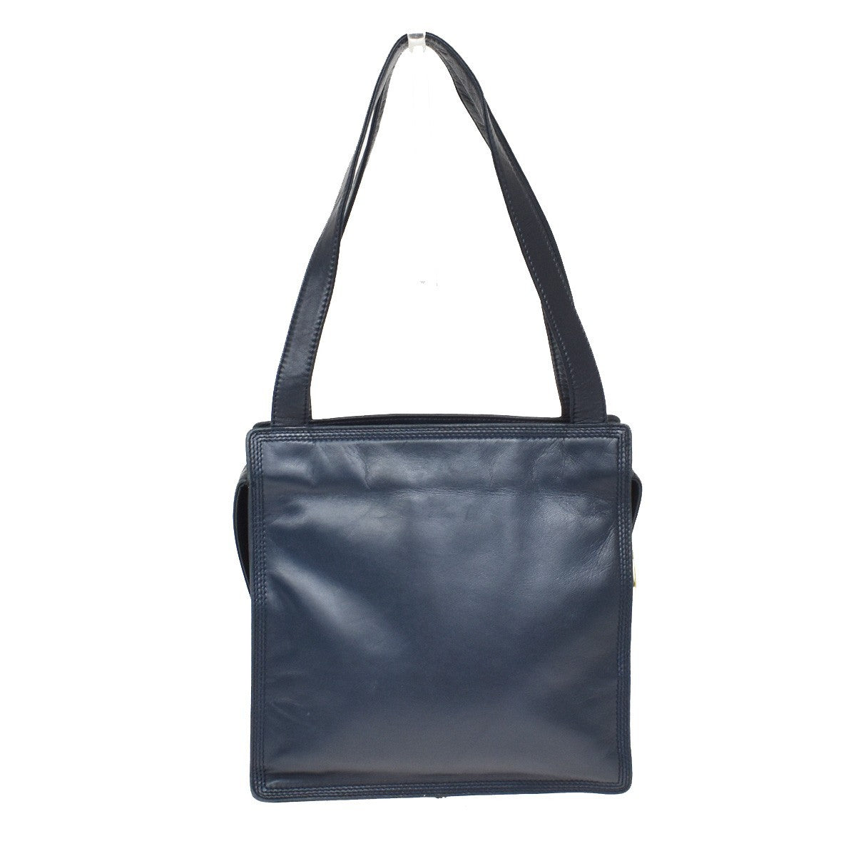 Loewe Vintage Anagram Zip Leather Navy Leather Crossbody Bag Bag (Pre-Owned)