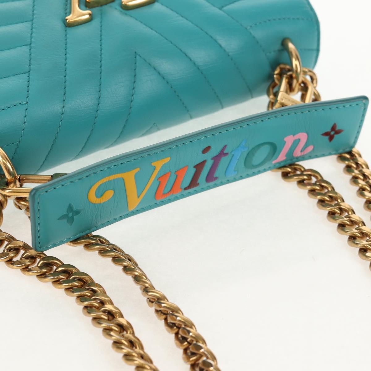 Louis Vuitton New Wave Chain Quilted Leather Blue Leather Shoulder Bag Bag (Pre-Owned)