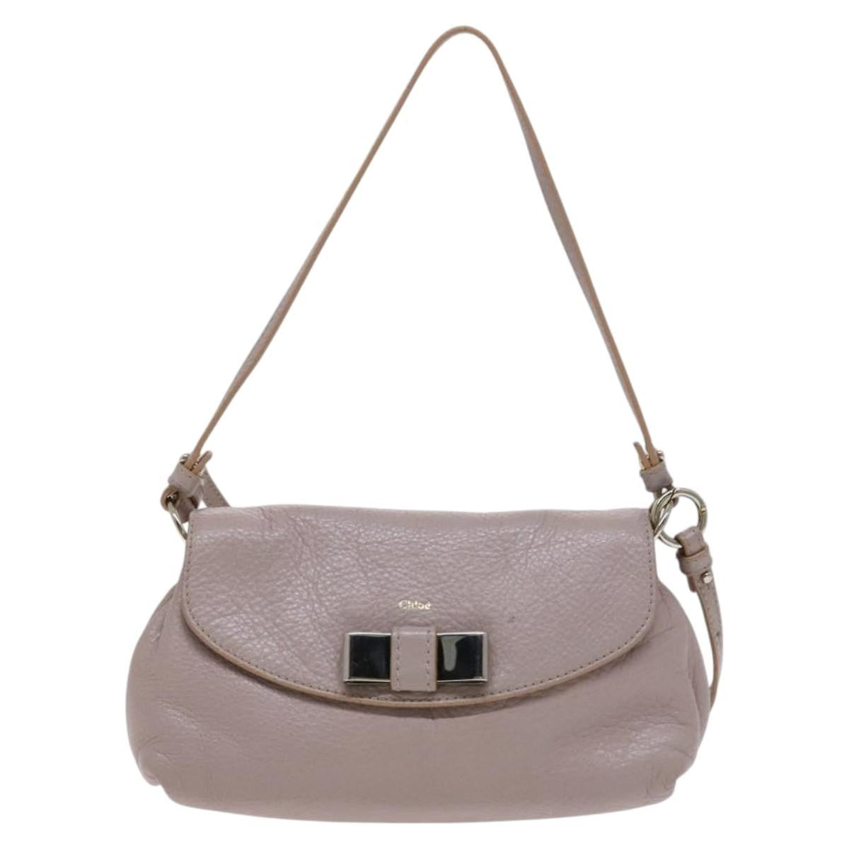 Chloe Lily Leather Purple Leather Shoulder Bag Bag (Pre-Owned)