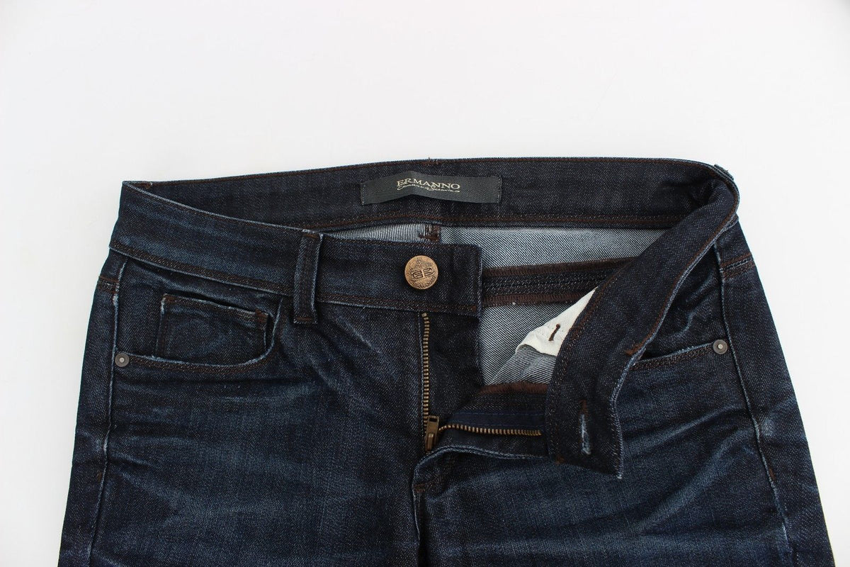 Ermanno Scervino Blue Slim Jeans Denim Pants Skinny Leg Women's Stretch