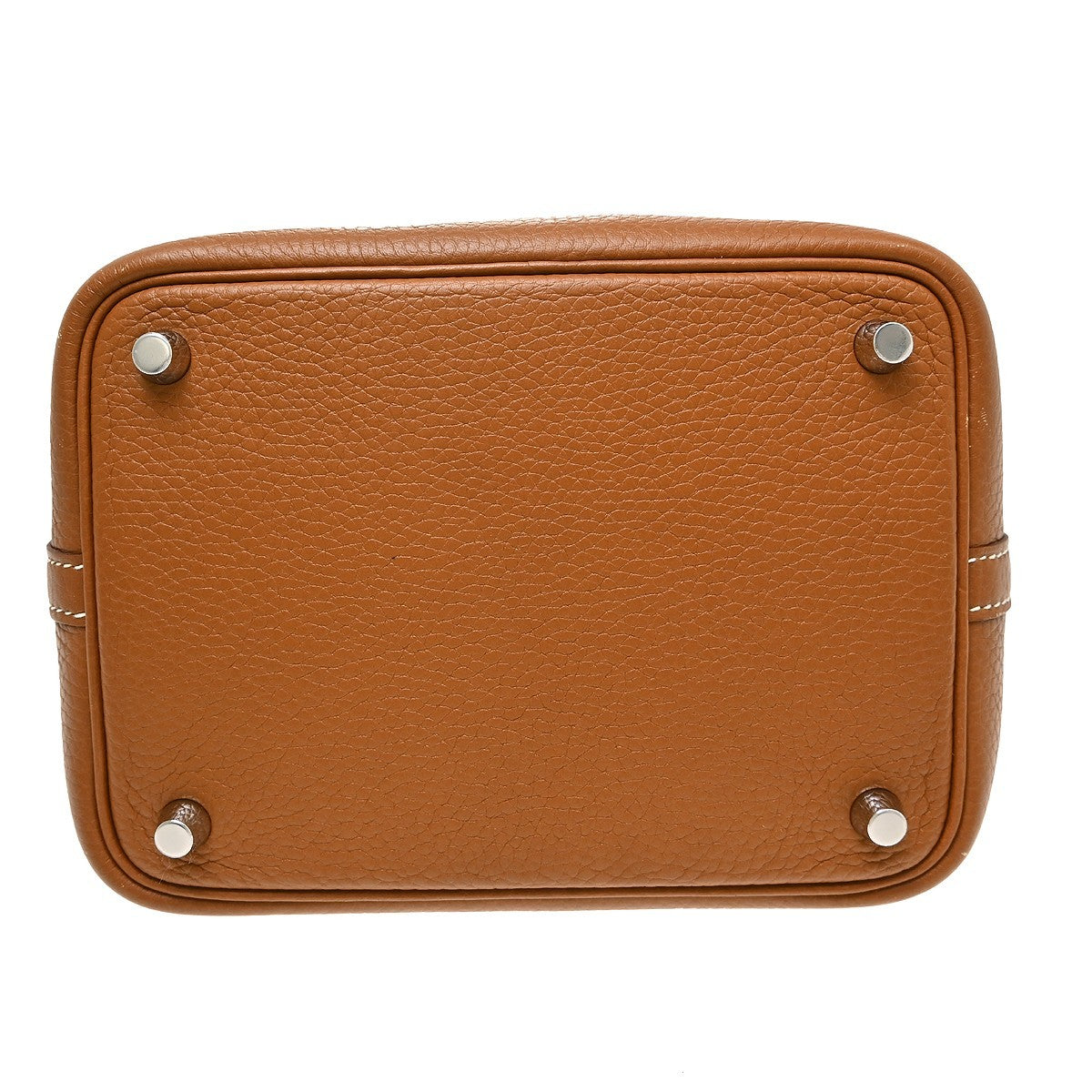 Hermes Picotin Clémence Brown Leather Handbag (Pre-Owned)