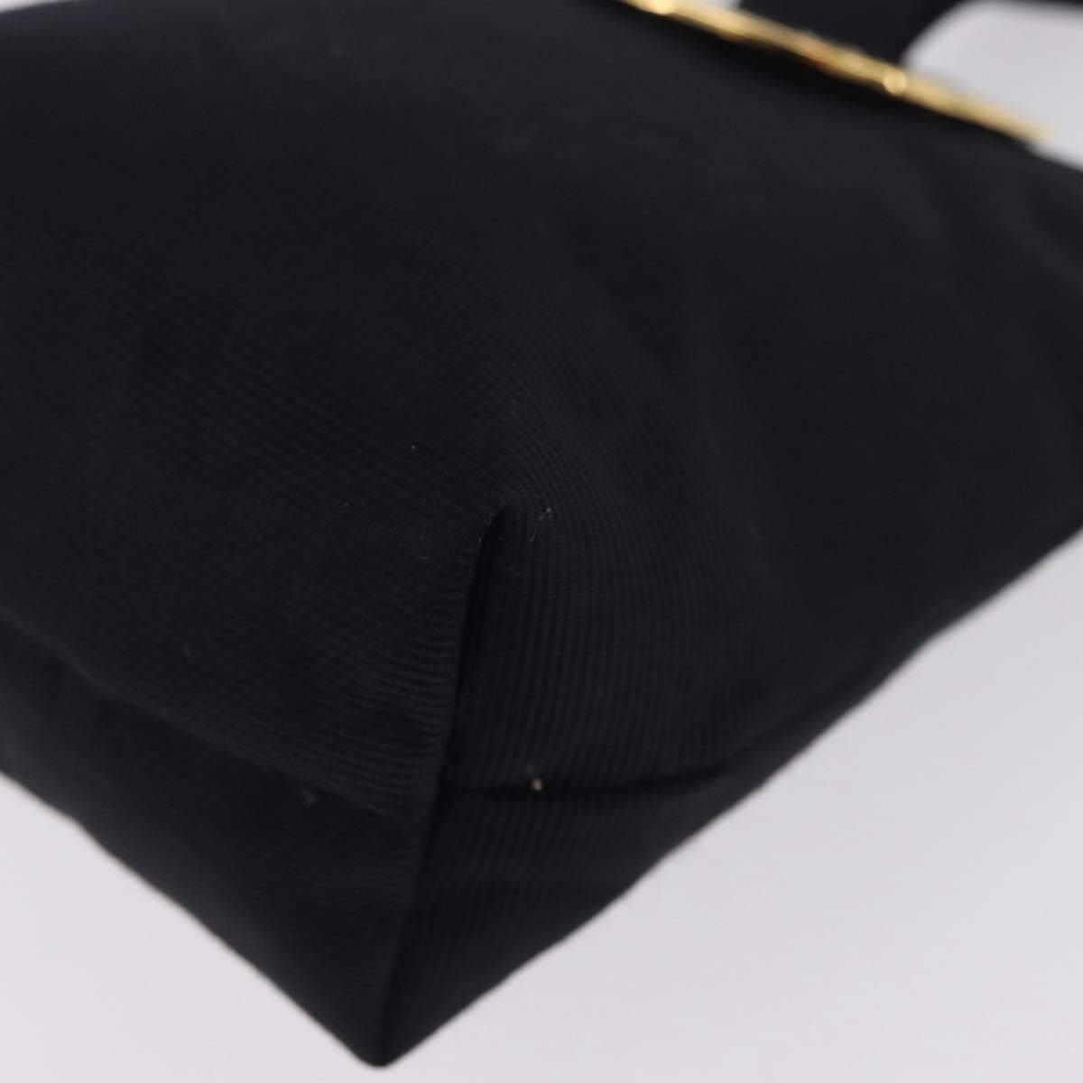 Celine Circle Logo Pouch Canvas Black Canvas Clutche & Pouche Bag (Pre-Owned)
