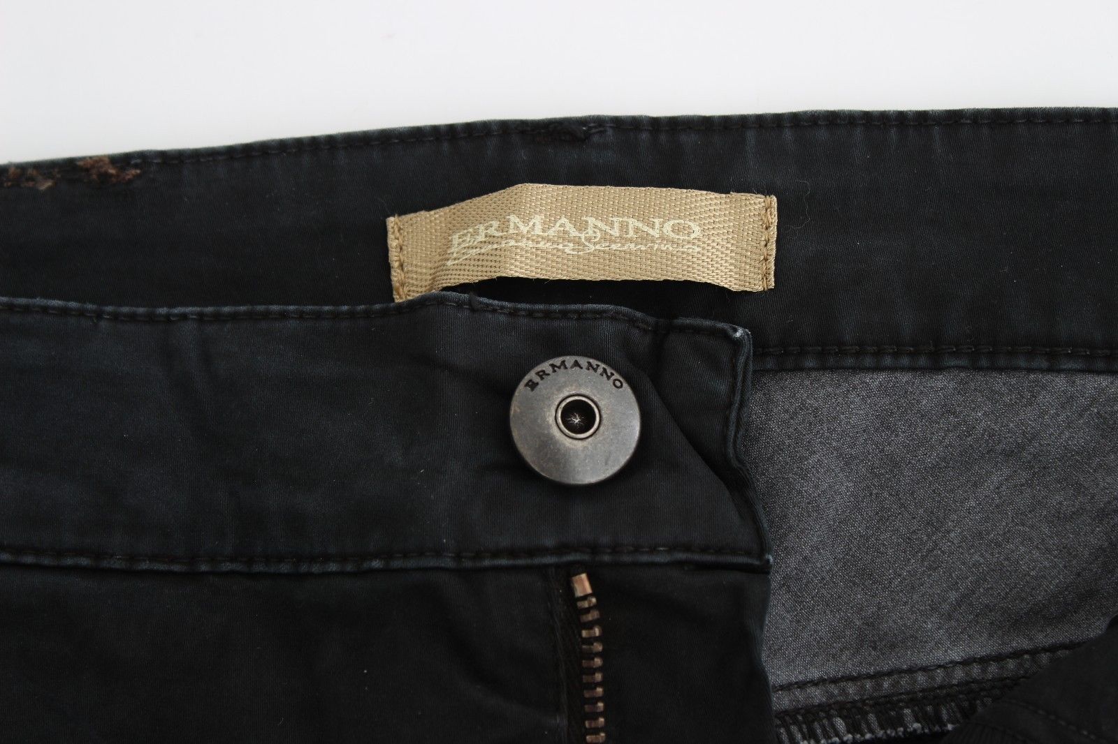 Ermanno Scervino Sleek Black Slim Leg Designer Women's Jeans