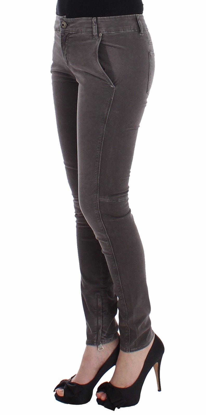 Ermanno Scervino Gray Slim Jeans Denim Pants Skinny Leg Women's Stretch