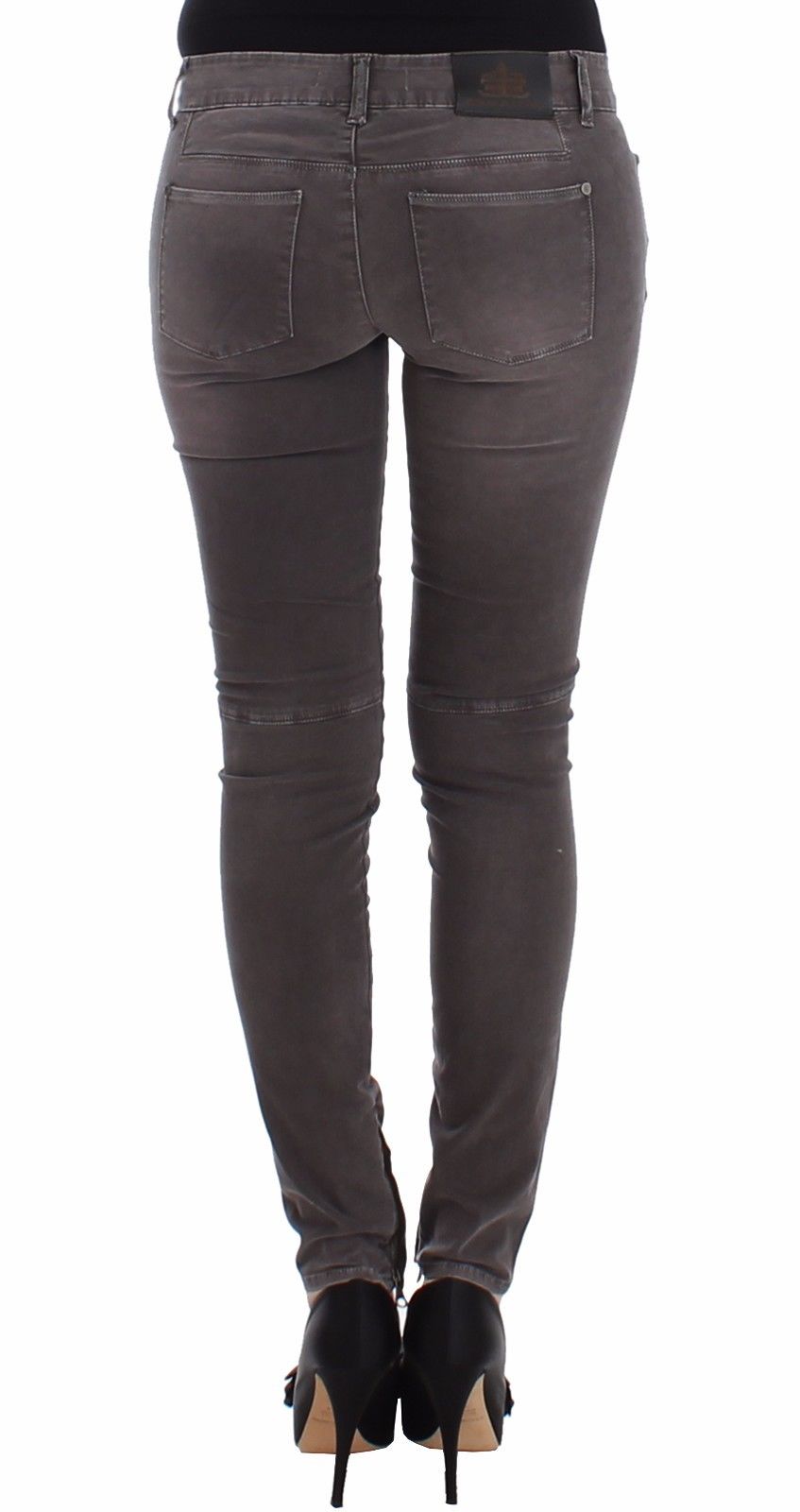 Ermanno Scervino Gray Slim Jeans Denim Pants Skinny Leg Women's Stretch