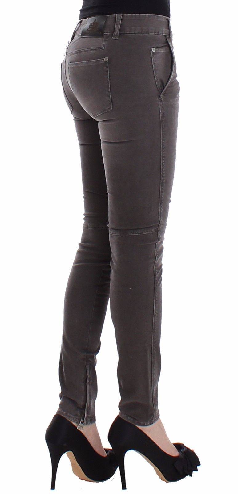 Ermanno Scervino Gray Slim Jeans Denim Pants Skinny Leg Women's Stretch