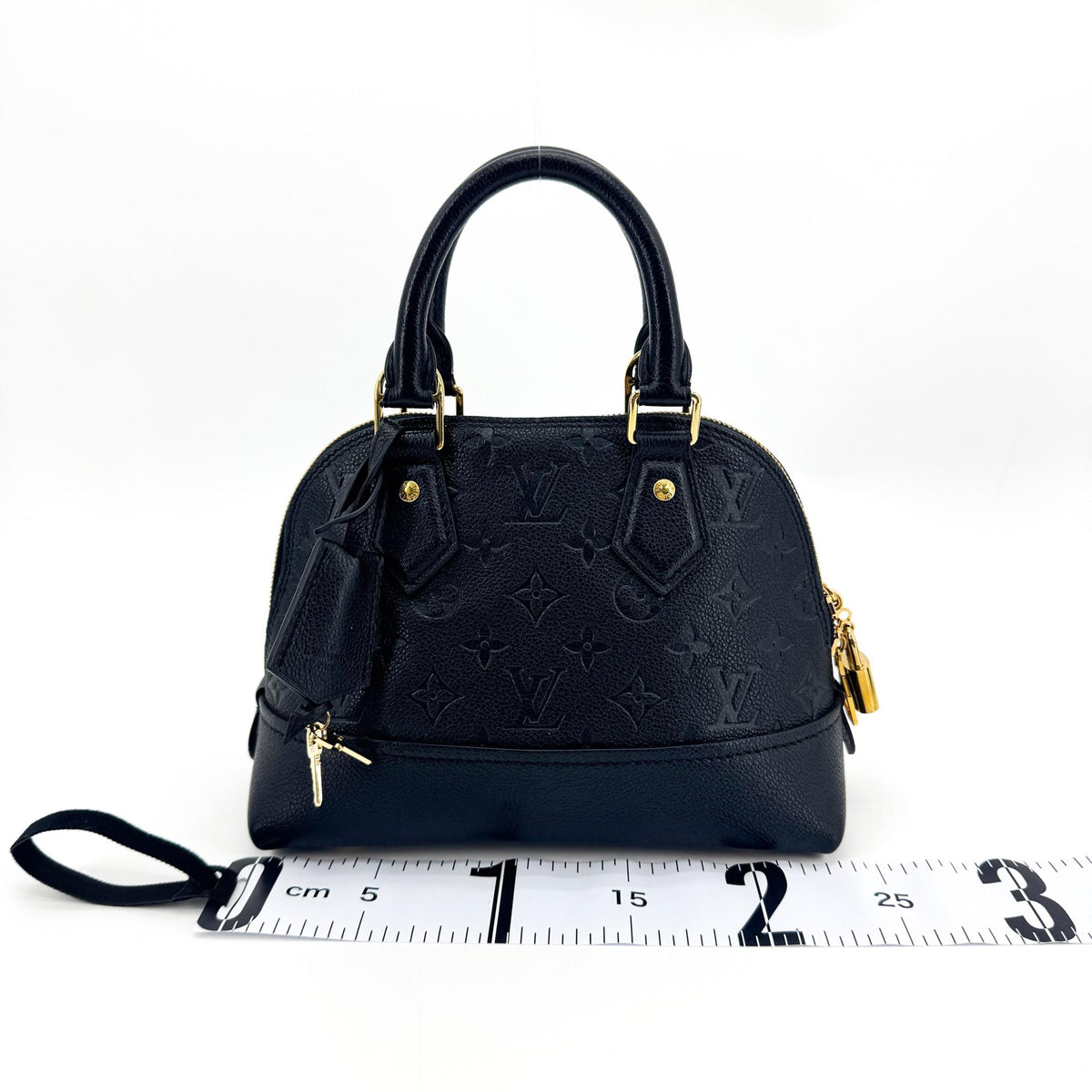 Louis Vuitton Neo Alma Monogram Empreinte Leather Black Leather Handbag (Pre-Owned)