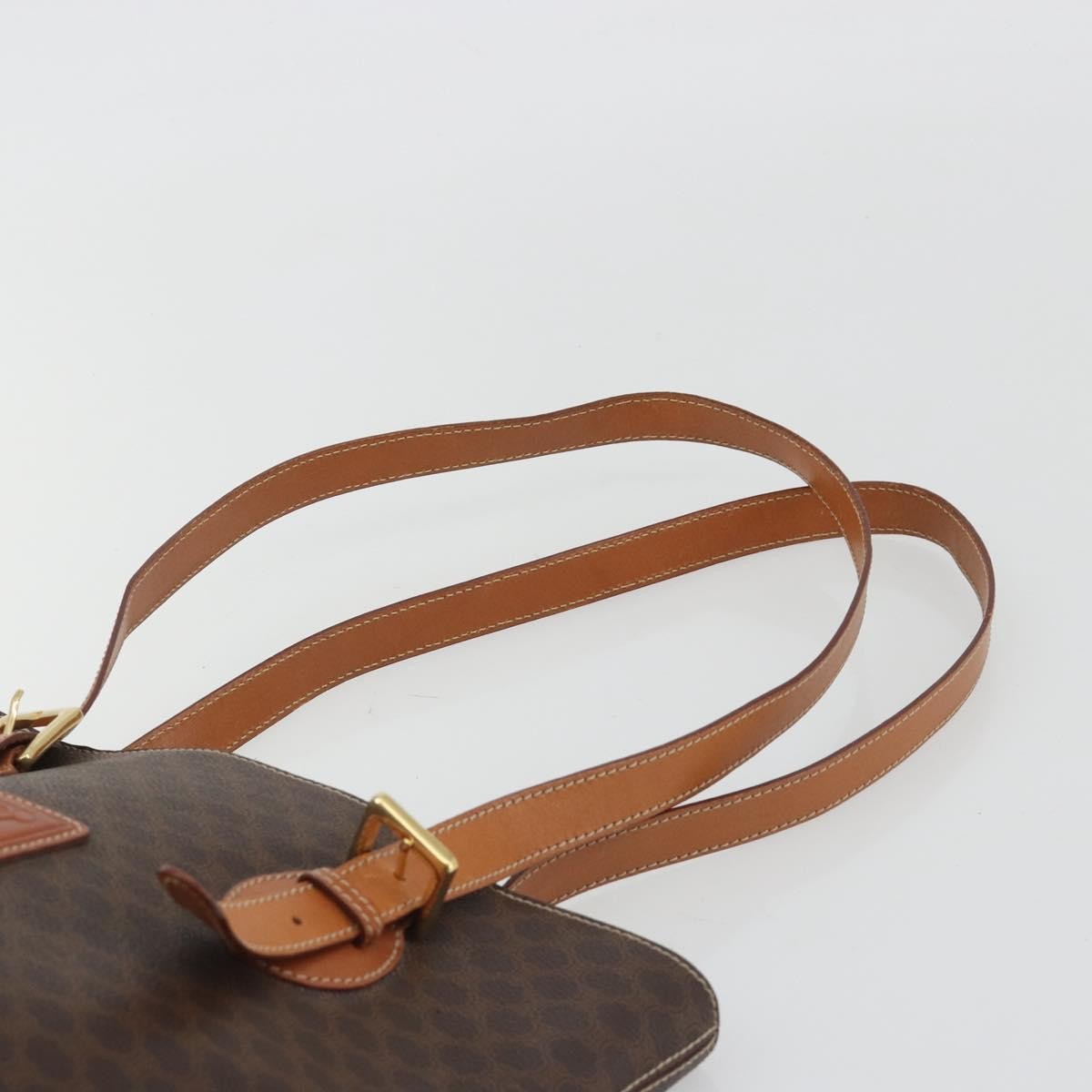 Celine Vintage Macadam Canvas Brown Canvas Tote Bag Bag (Pre-Owned)