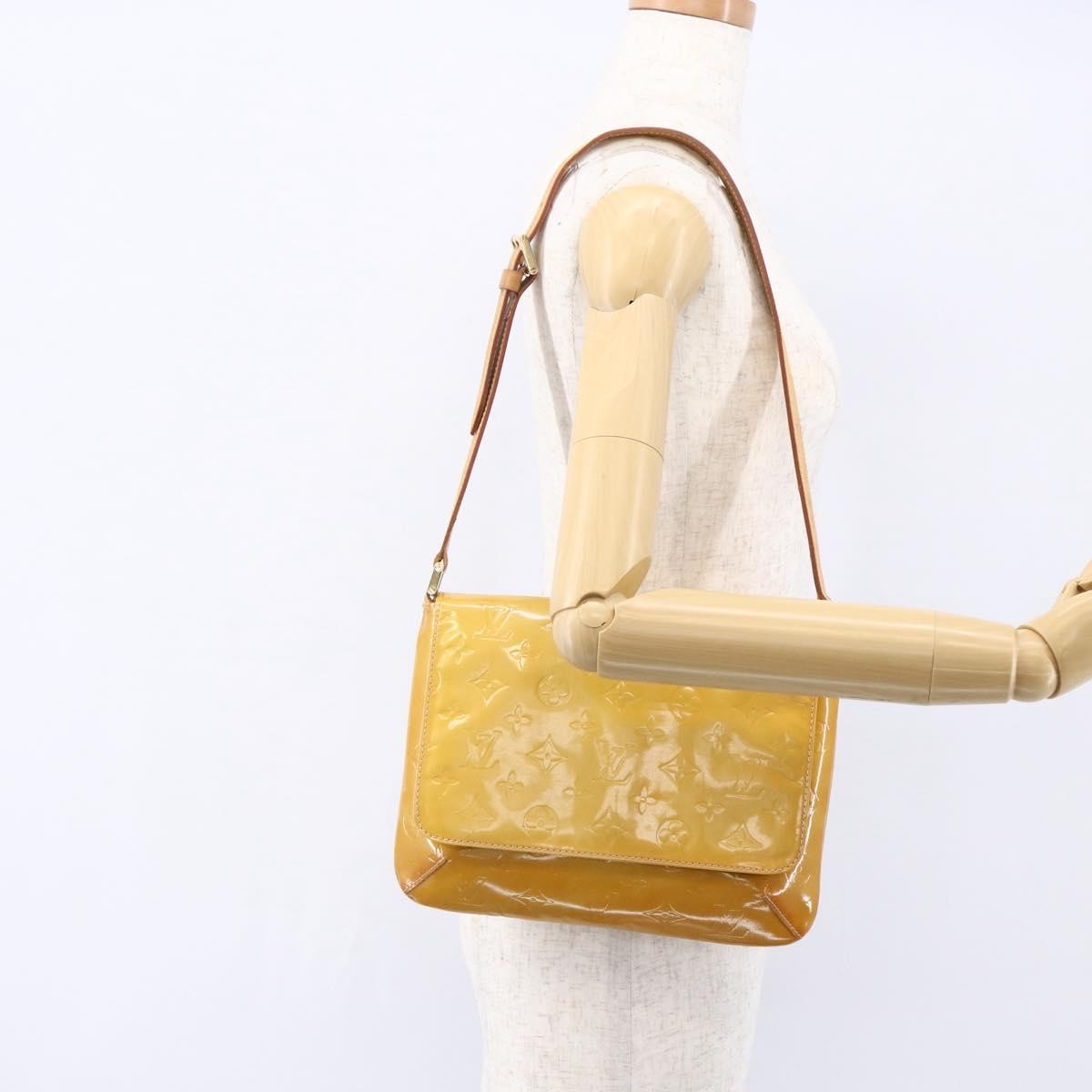 Louis Vuitton Thompson Street Monogram Vernis Beige Patent_Leather Shoulder Bag Bag (Pre-Owned)