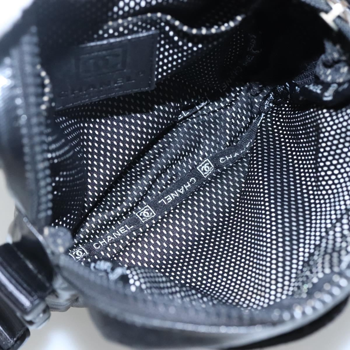 Chanel Sport Line Messenger Coated Canvas Black Canvas Shoulder Bag Bag (Pre-Owned)
