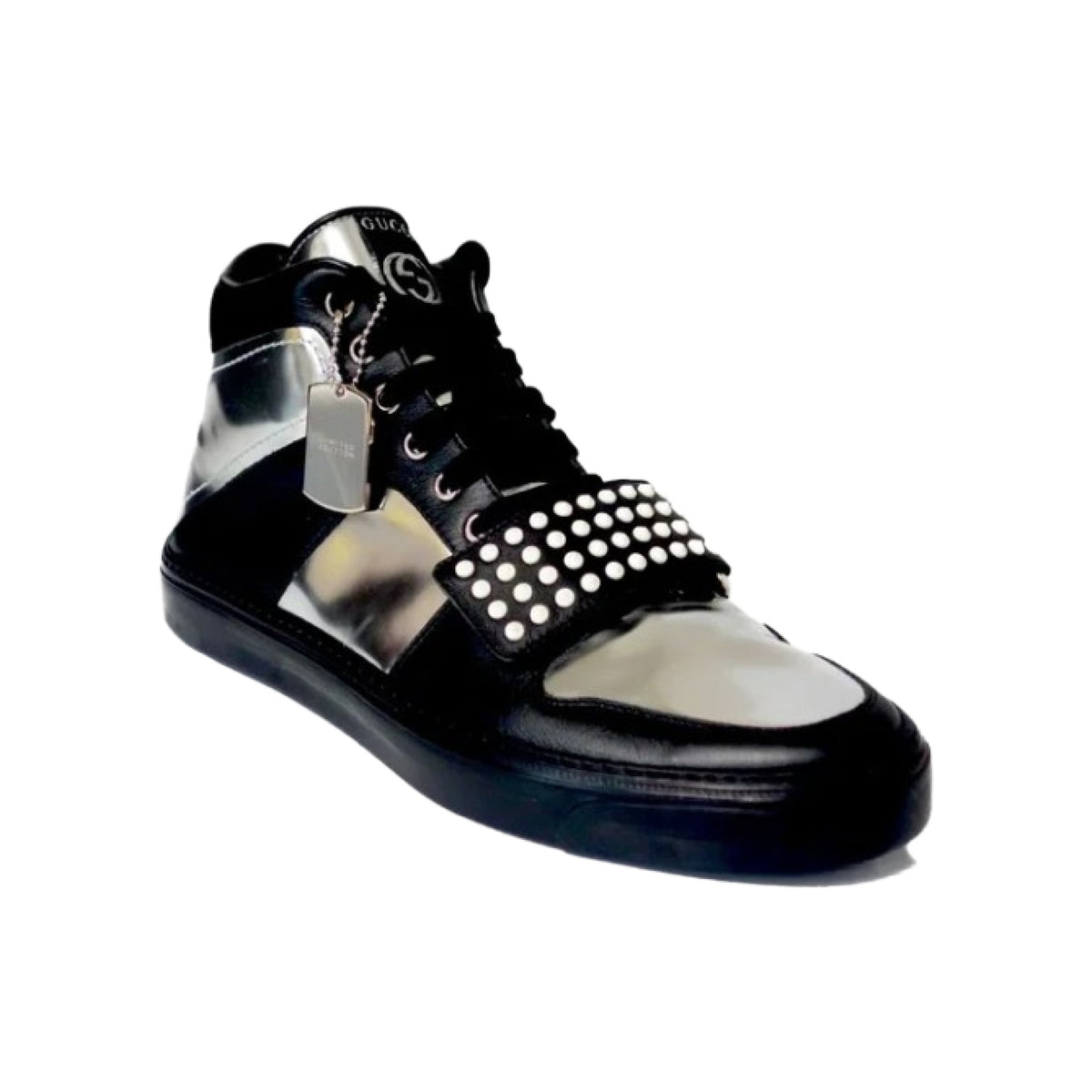 Gucci Men's Ayoyo Black and Silver Sneakers (8.5 G / 9 US) (Pre-Owned)