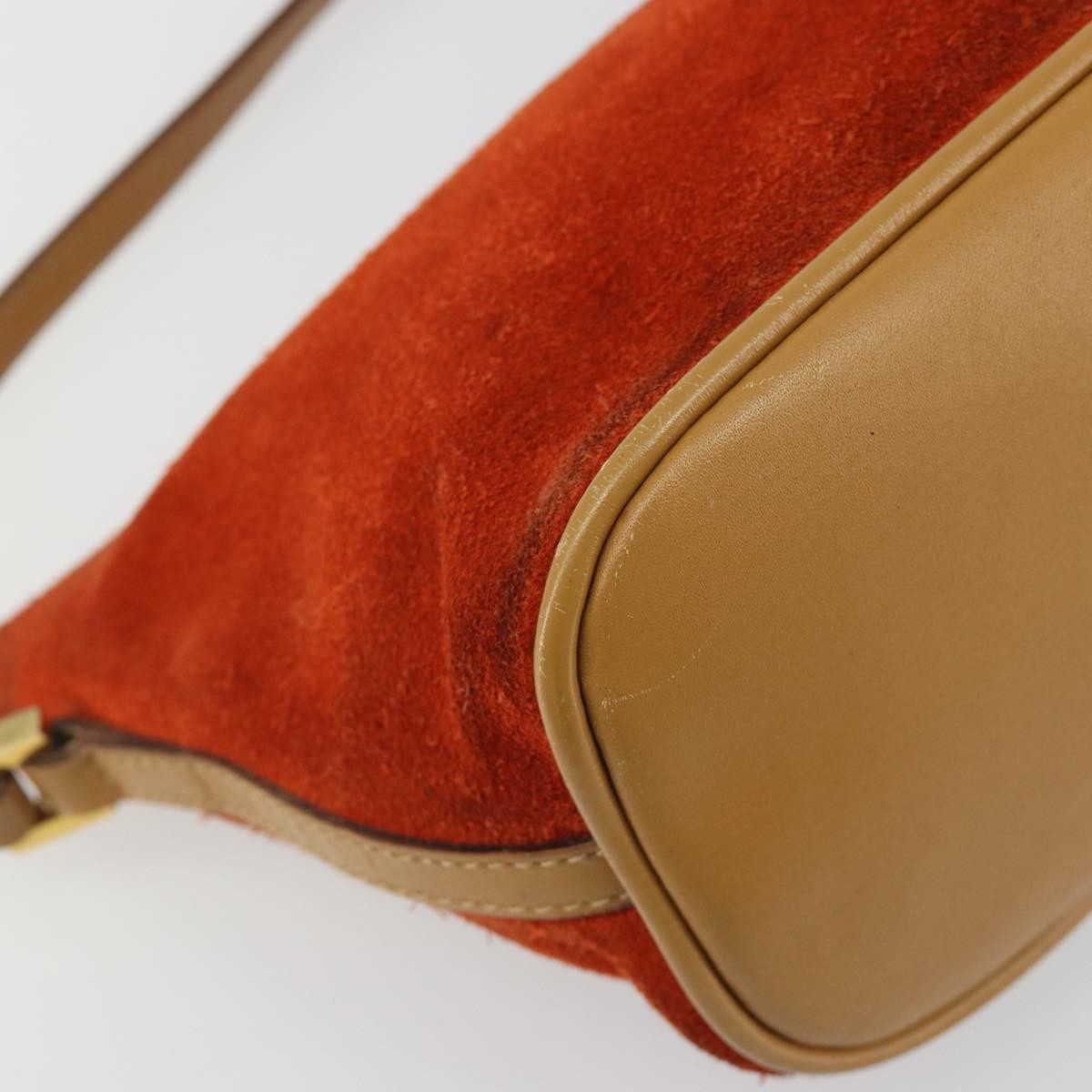 Gucci Vintage Suede Orange Suede Clutche & Pouche Bag (Pre-Owned)