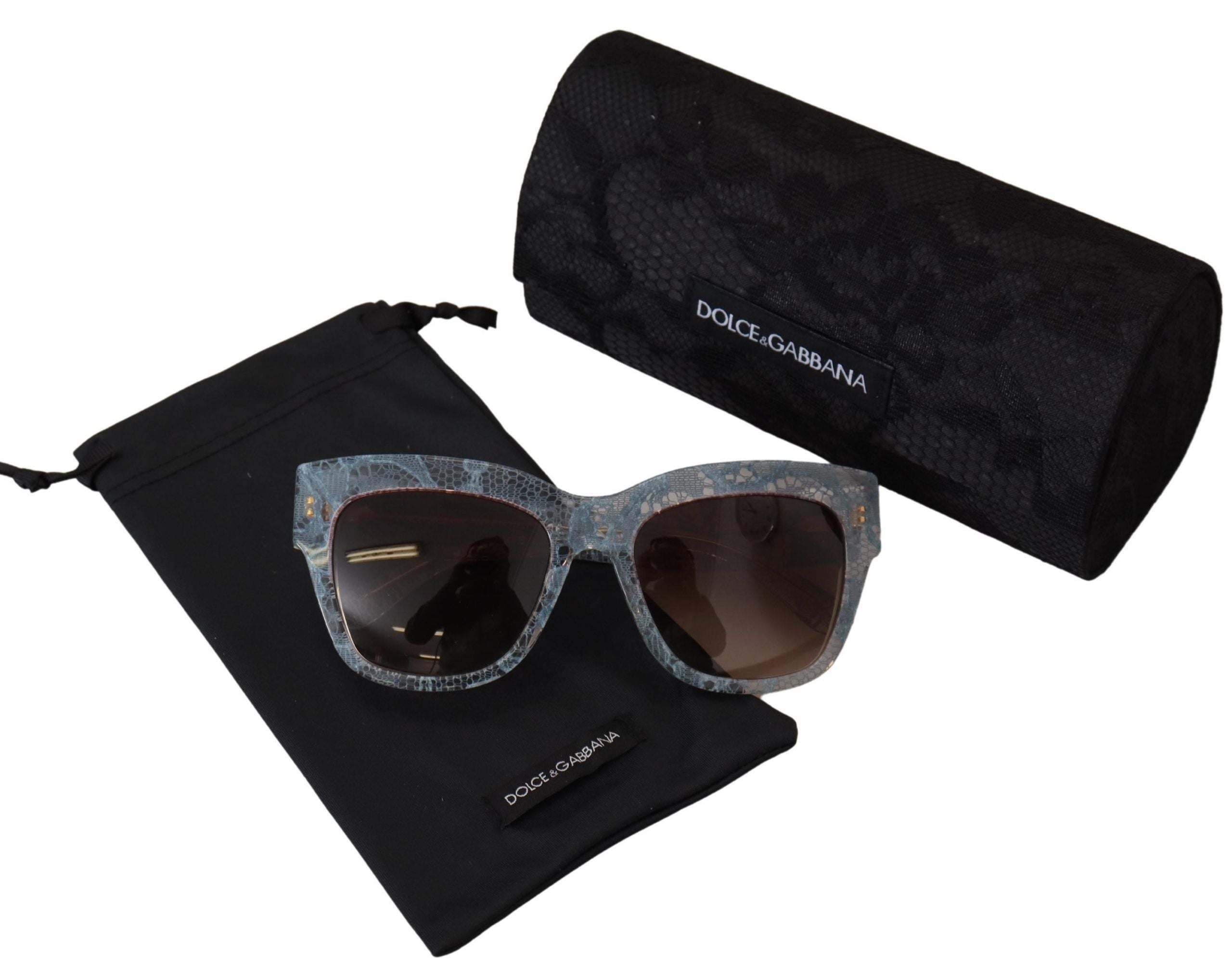 Dolce & Gabbana Elegant Lace-Trimmed Gradient Women's Sunglasses