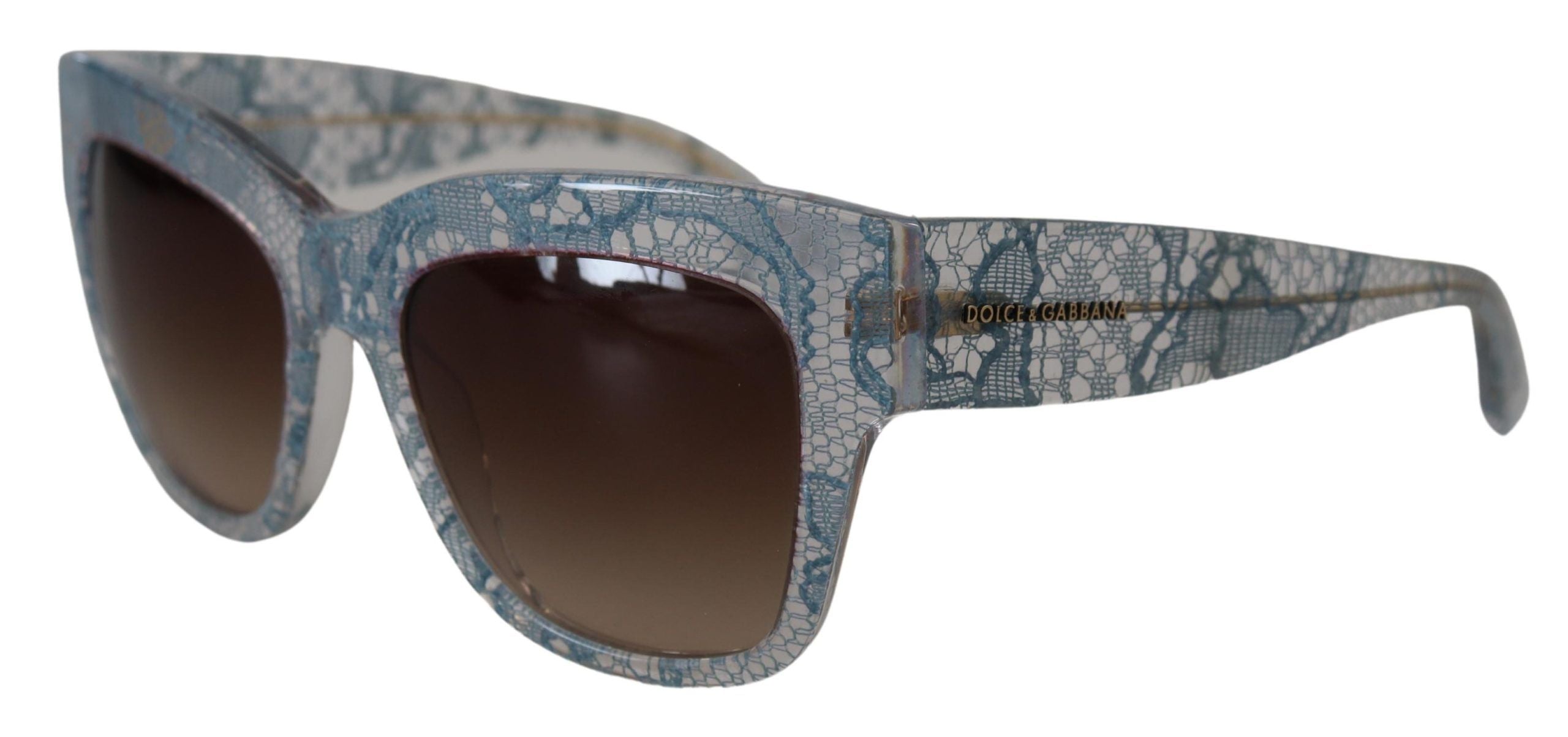 Dolce & Gabbana Elegant Lace-Trimmed Gradient Women's Sunglasses