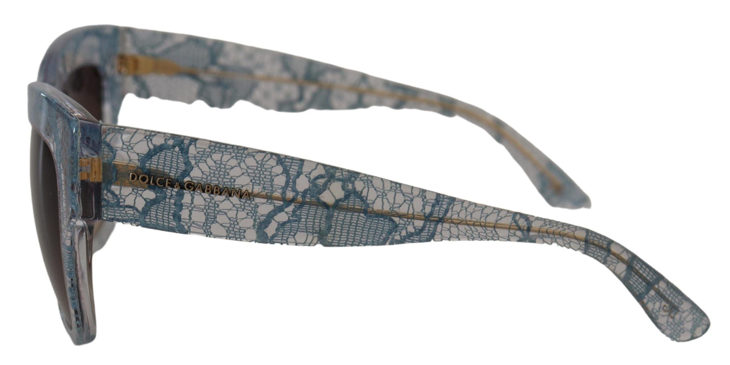 Dolce & Gabbana Elegant Lace-Trimmed Gradient Women's Sunglasses