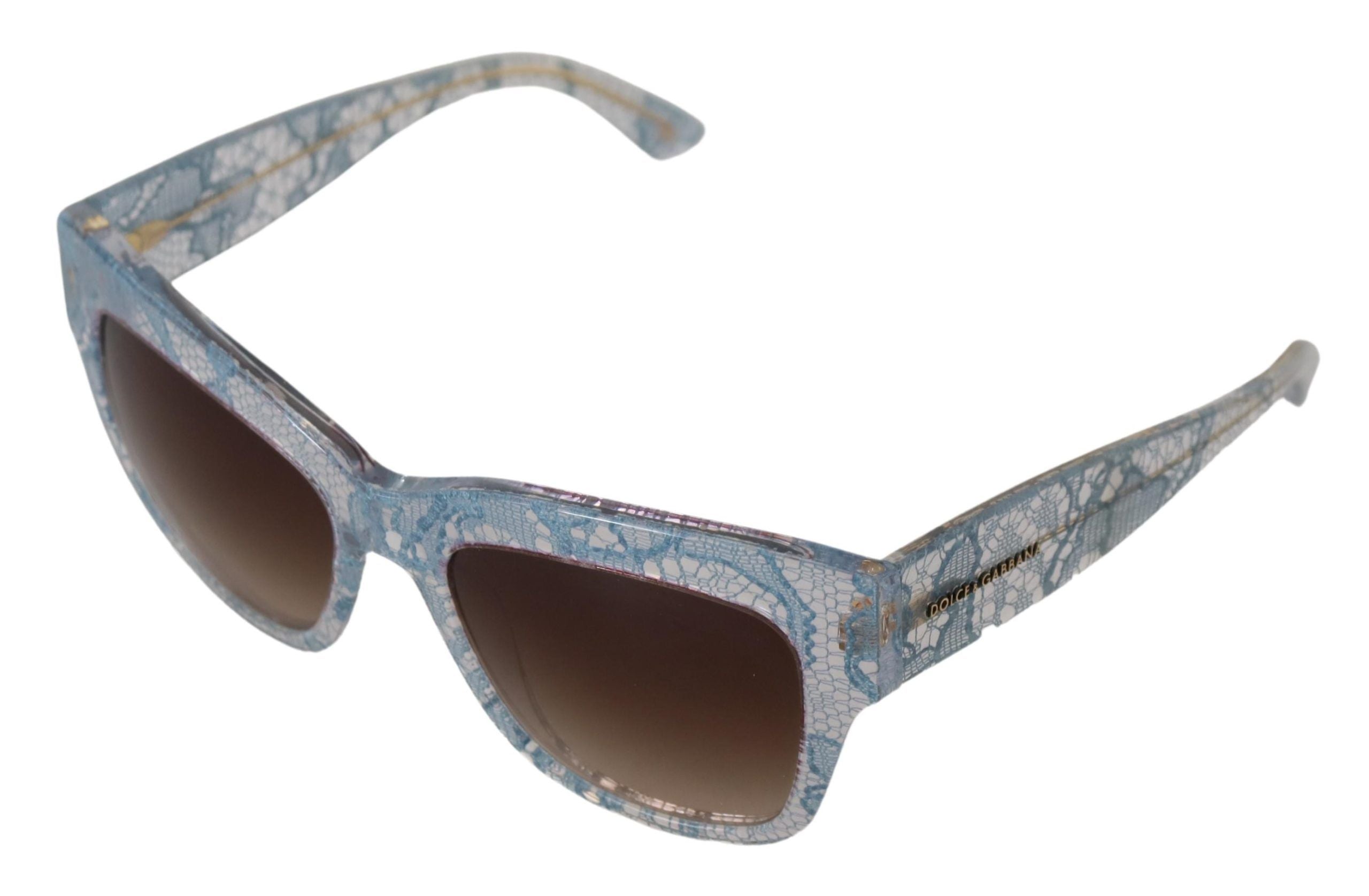 Dolce & Gabbana Elegant Lace-Trimmed Gradient Women's Sunglasses