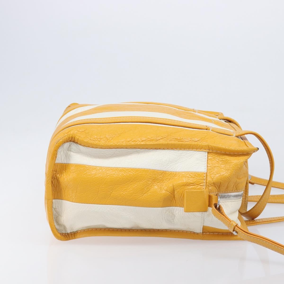 Balenciaga Bazar Leather Yellow Leather Tote Bag Bag (Pre-Owned)
