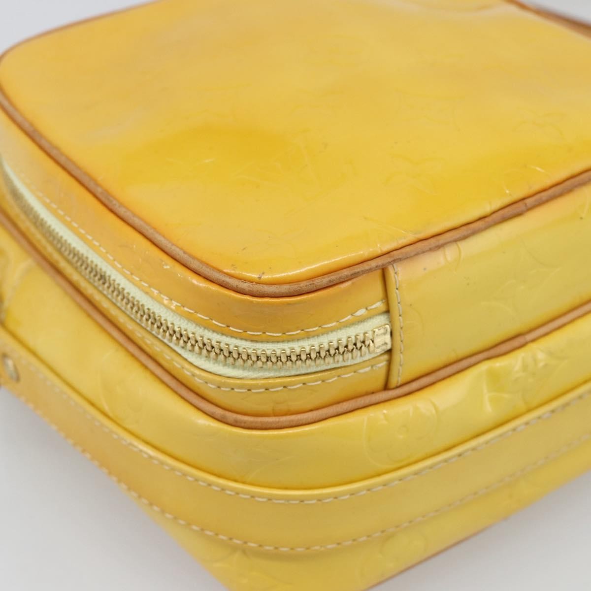Louis Vuitton Wooster Monogram Vernis Yellow Patent_Leather Handbag (Pre-Owned)