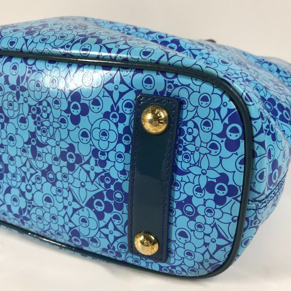 Louis Vuitton Blossom Tote Patent Leather Blue Patent_Leather Handbag (Pre-Owned)