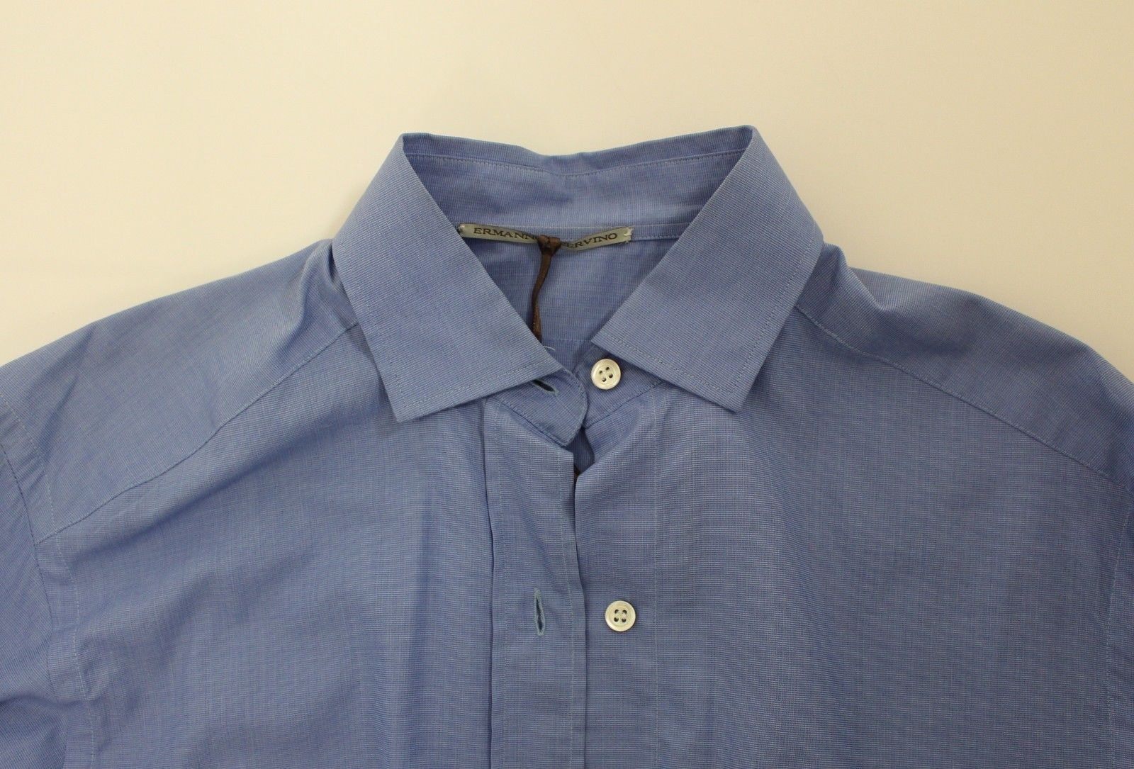 Ermanno Scervino Dapper Blue Cotton Dress Shirt for Men's Men