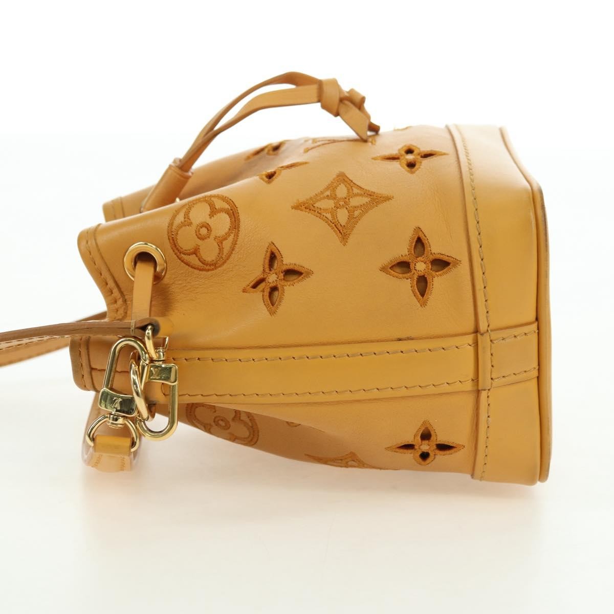 Louis Vuitton Noe Nm Perforated And Embroidered Monogram Leather Yellow Leather Shoulder Bag Bag (Pre-Owned)