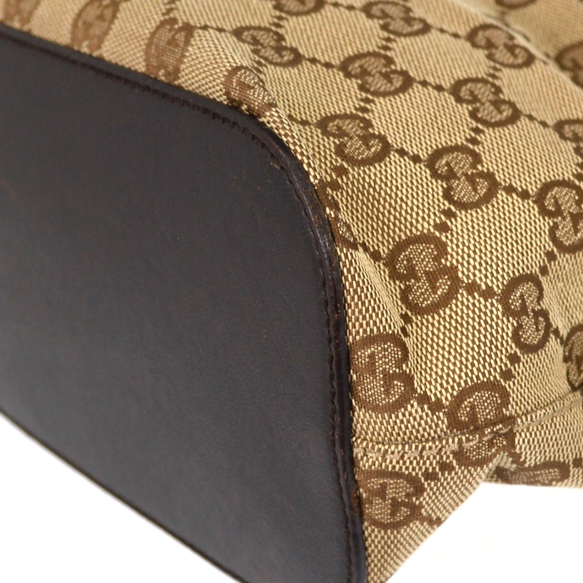 Gucci Creole Hobo Gg Canvas Beige Canvas Shoulder Bag Bag (Pre-Owned)