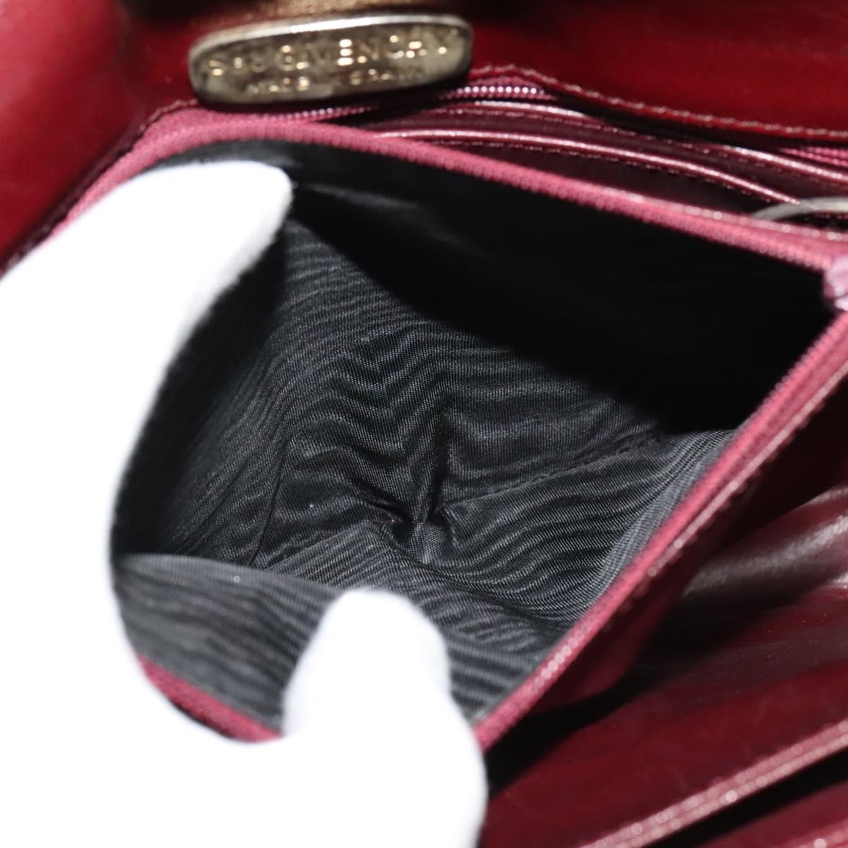Givenchy Vintage 4G Leather Burgundy Leather Shoulder Bag Bag (Pre-Owned)