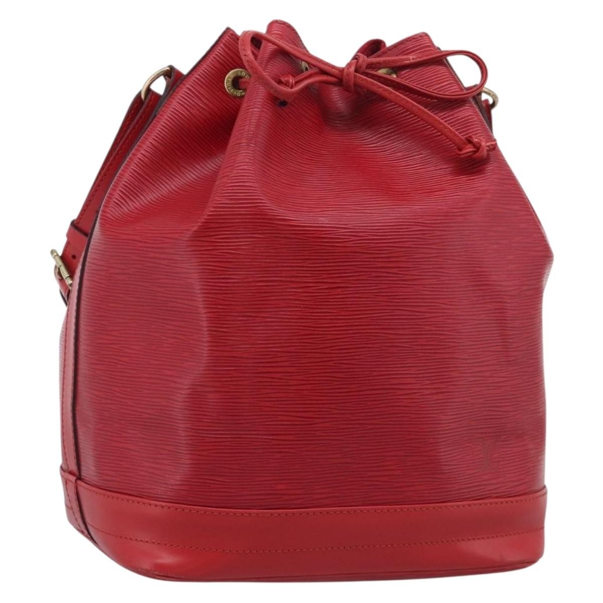 Louis Vuitton Petit Noe Epi Leather Red Leather Handbag (Pre-Owned)