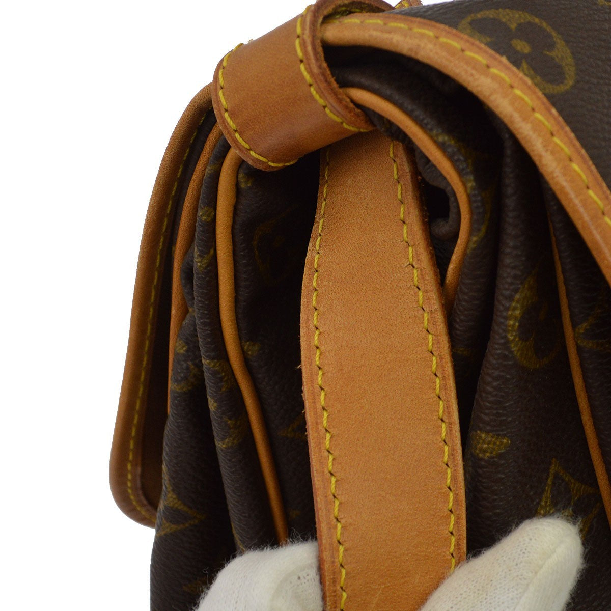 Louis Vuitton Saumur Monogram Canvas Brown Canvas Shoulder Bag Bag (Pre-Owned)