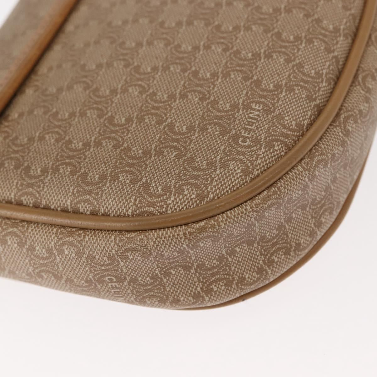 Celine Vintage Macadam Canvas And Leather Beige Canvas Shoulder Bag Bag (Pre-Owned)