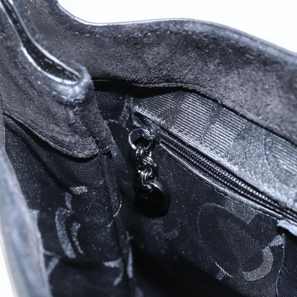 Salvatore Ferragamo Vara Leather Black Leather Shoulder Bag Bag (Pre-Owned)