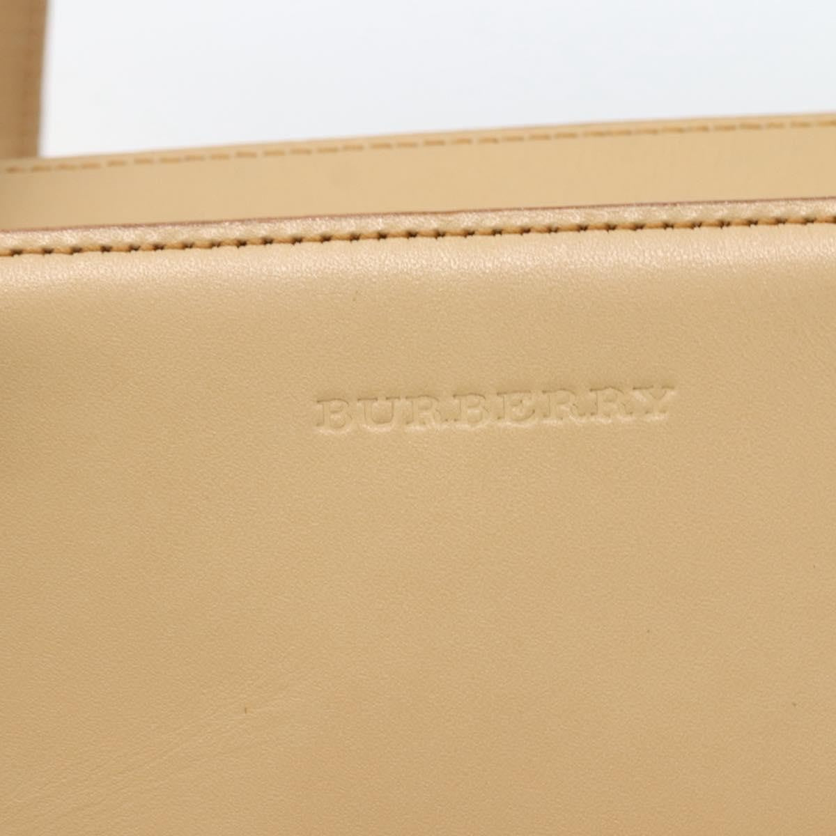 Burberry Vintage Leather Beige Leather Handbag (Pre-Owned)