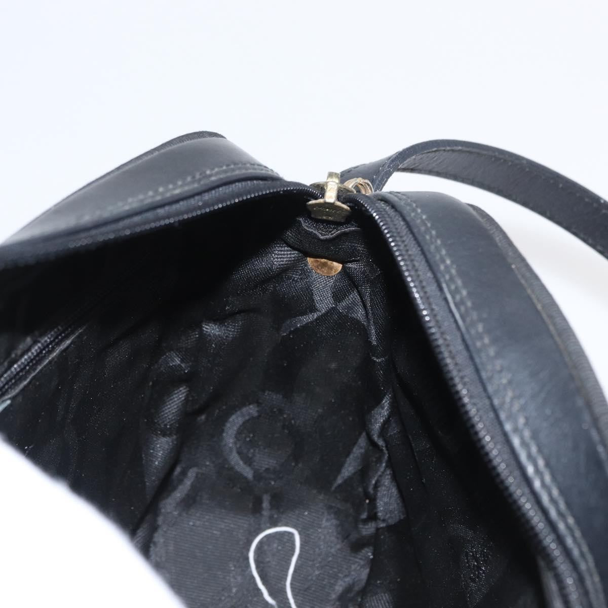 Salvatore Ferragamo Vara Bow Camera Leather Black Leather Shoulder Bag Bag (Pre-Owned)