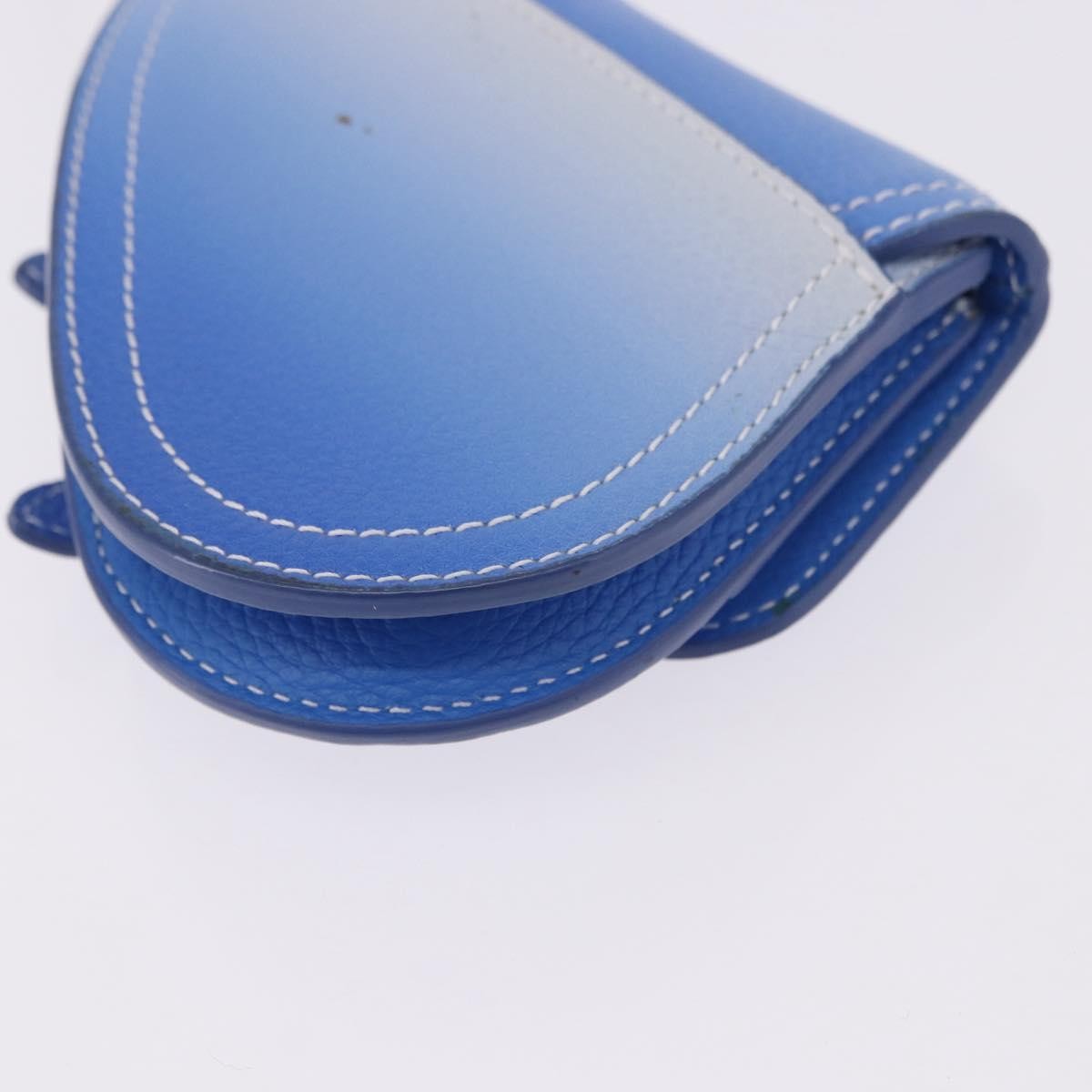 Christian Dior Saddle Wristlet Clutch Leather Blue Leather Clutche & Pouche Bag (Pre-Owned)